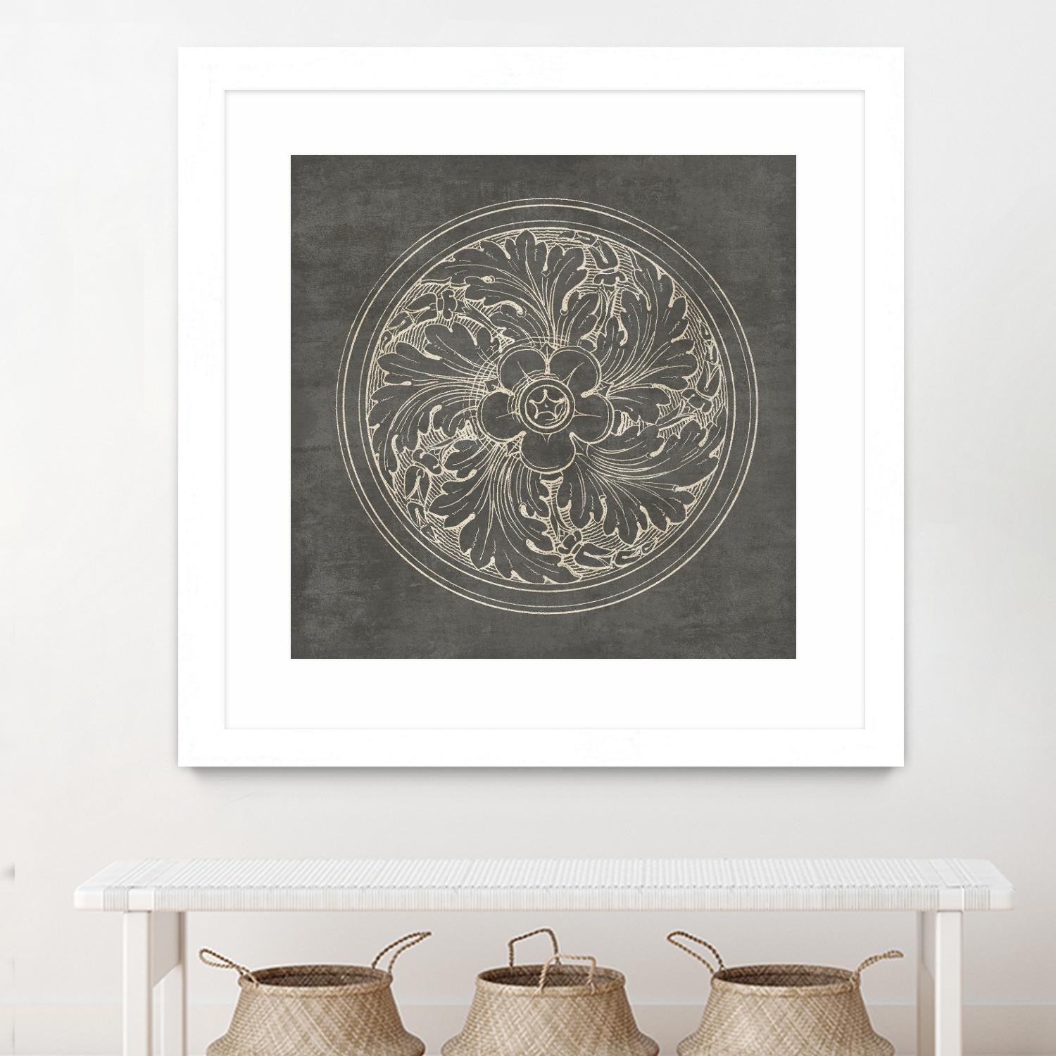 Rosette II Gray by Portfolio on GIANT ART - grey contemporary