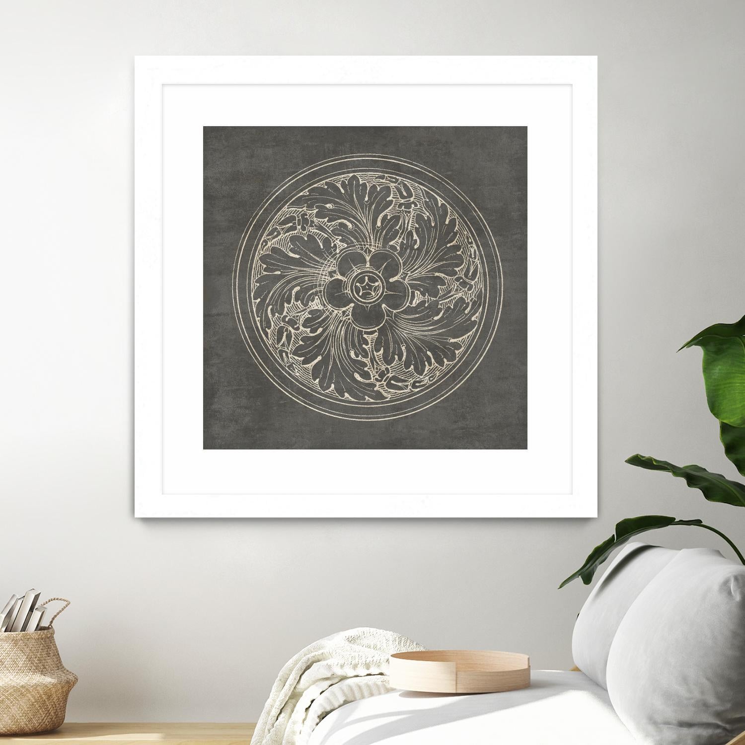 Rosette II Gray by Portfolio on GIANT ART - grey contemporary
