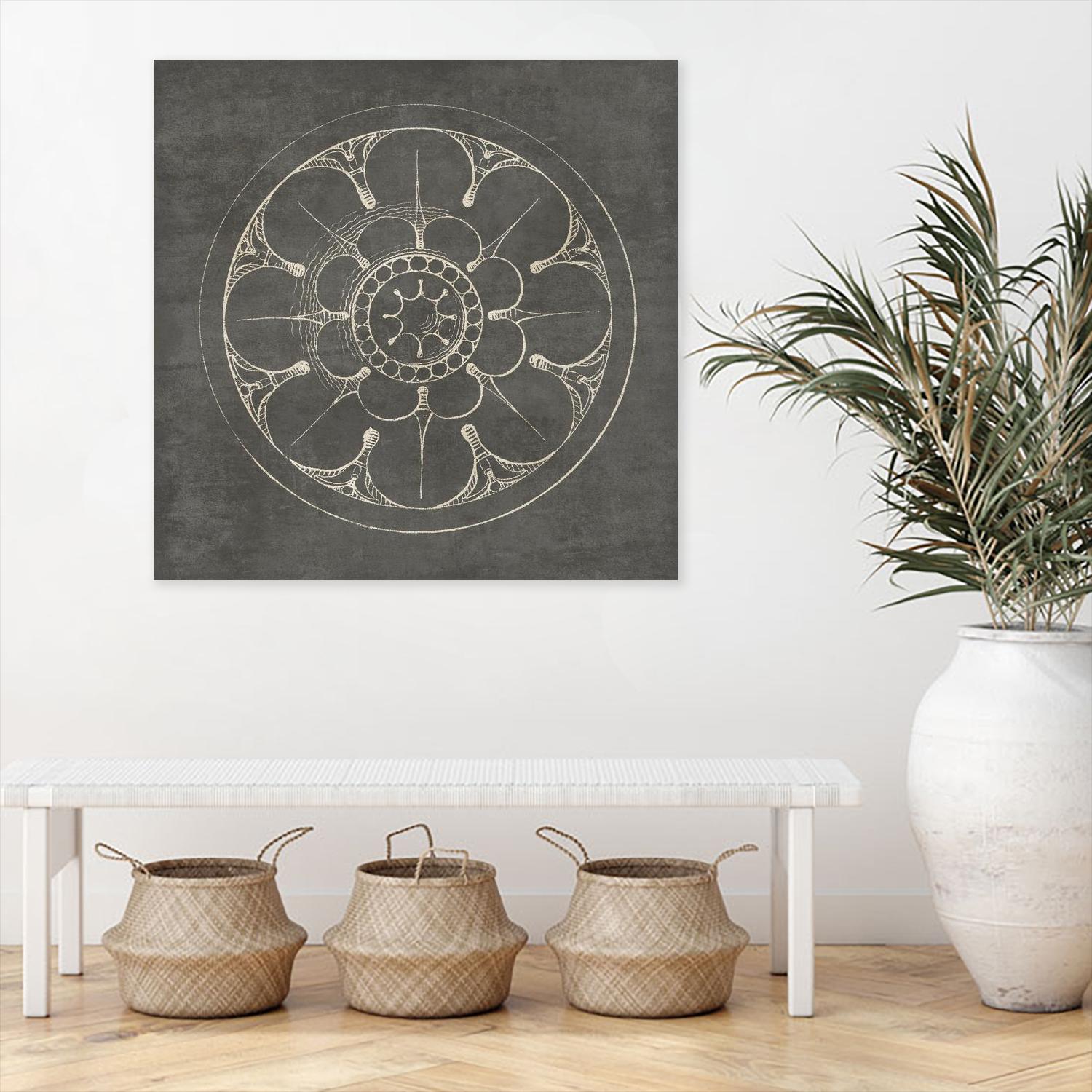 Rosette III Gray by Portfolio on GIANT ART - grey contemporary