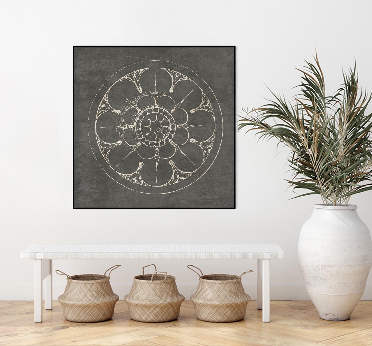 Rosette III Gray by Portfolio on GIANT ART - grey contemporary
