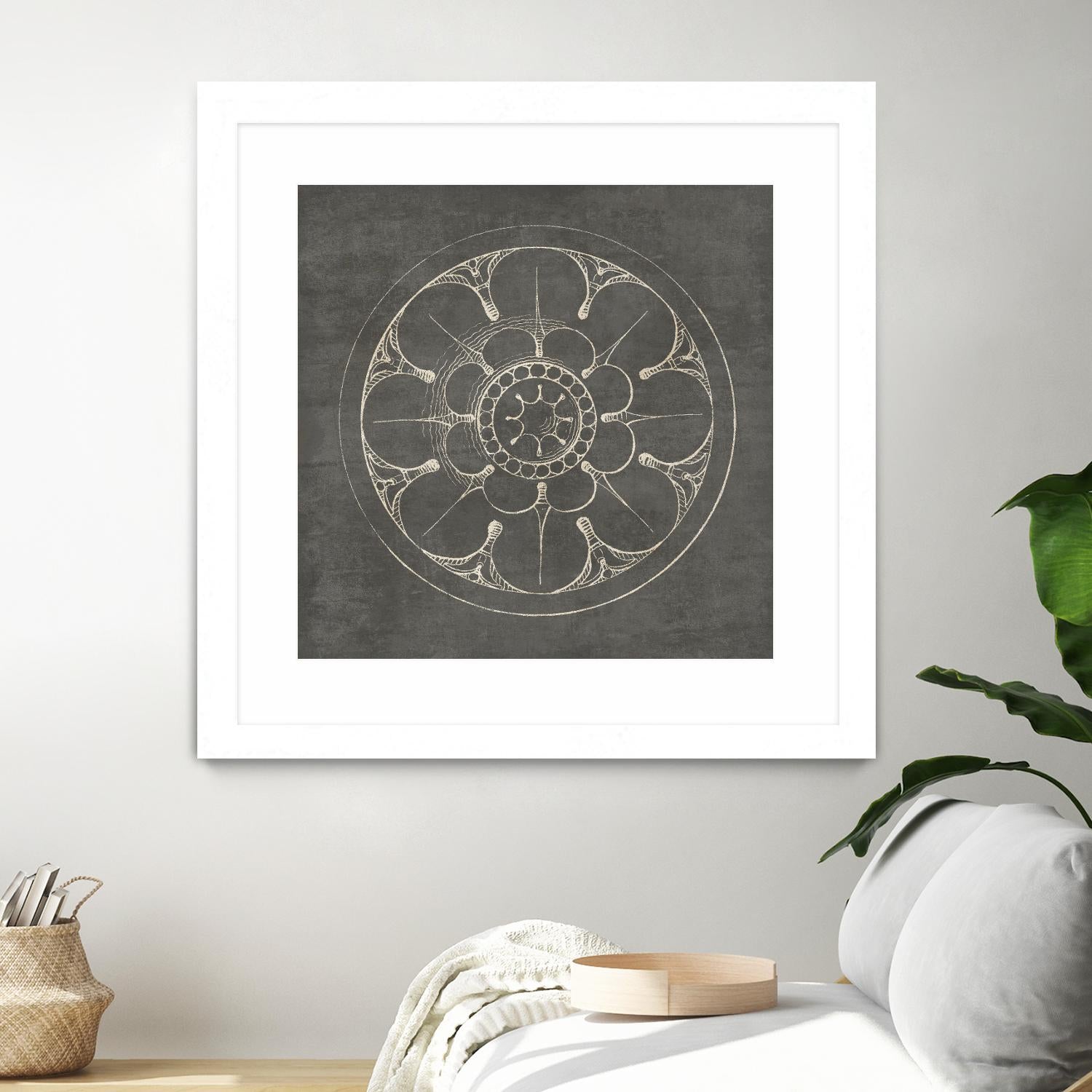 Rosette III Gray by Portfolio on GIANT ART - grey contemporary