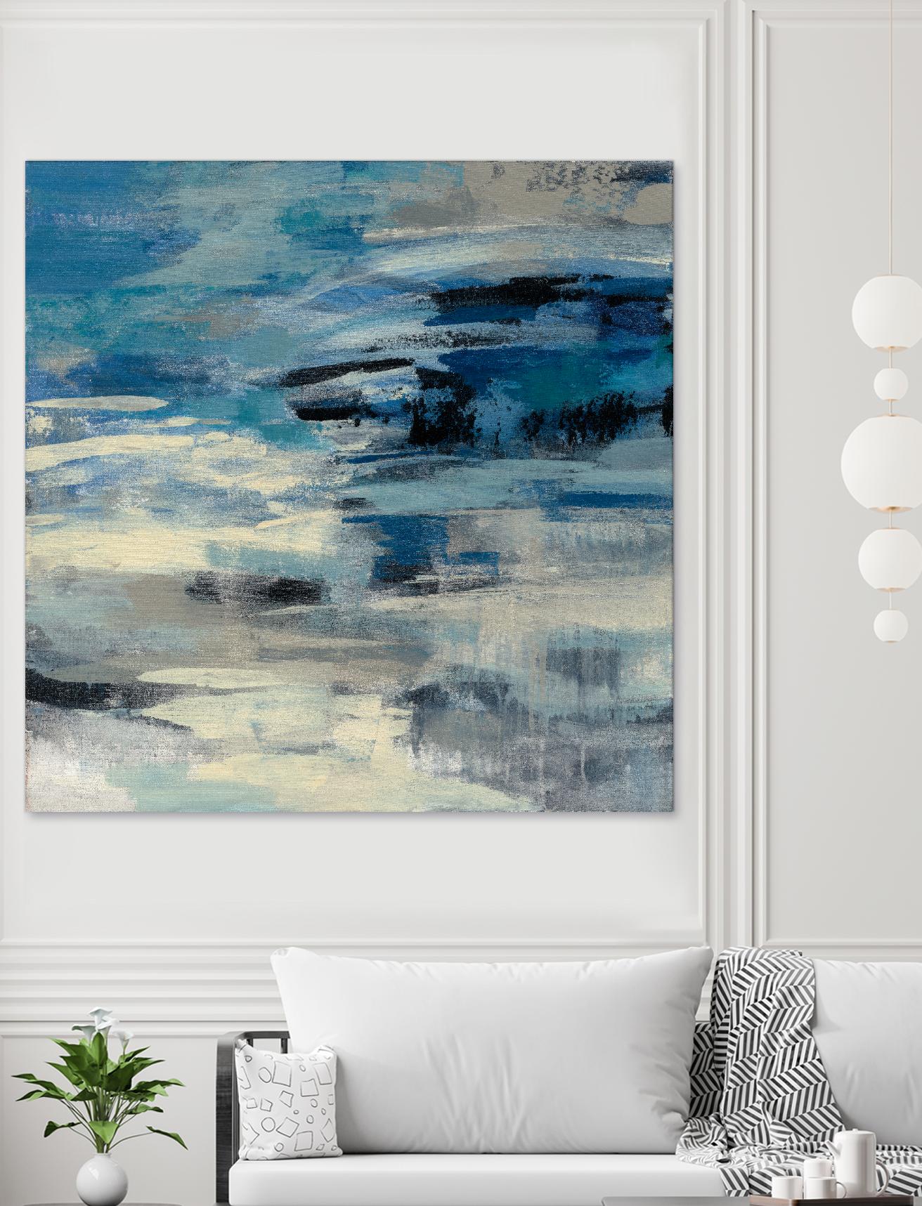 Indigo Wave by Silvia Vassileva on GIANT ART - black abstract