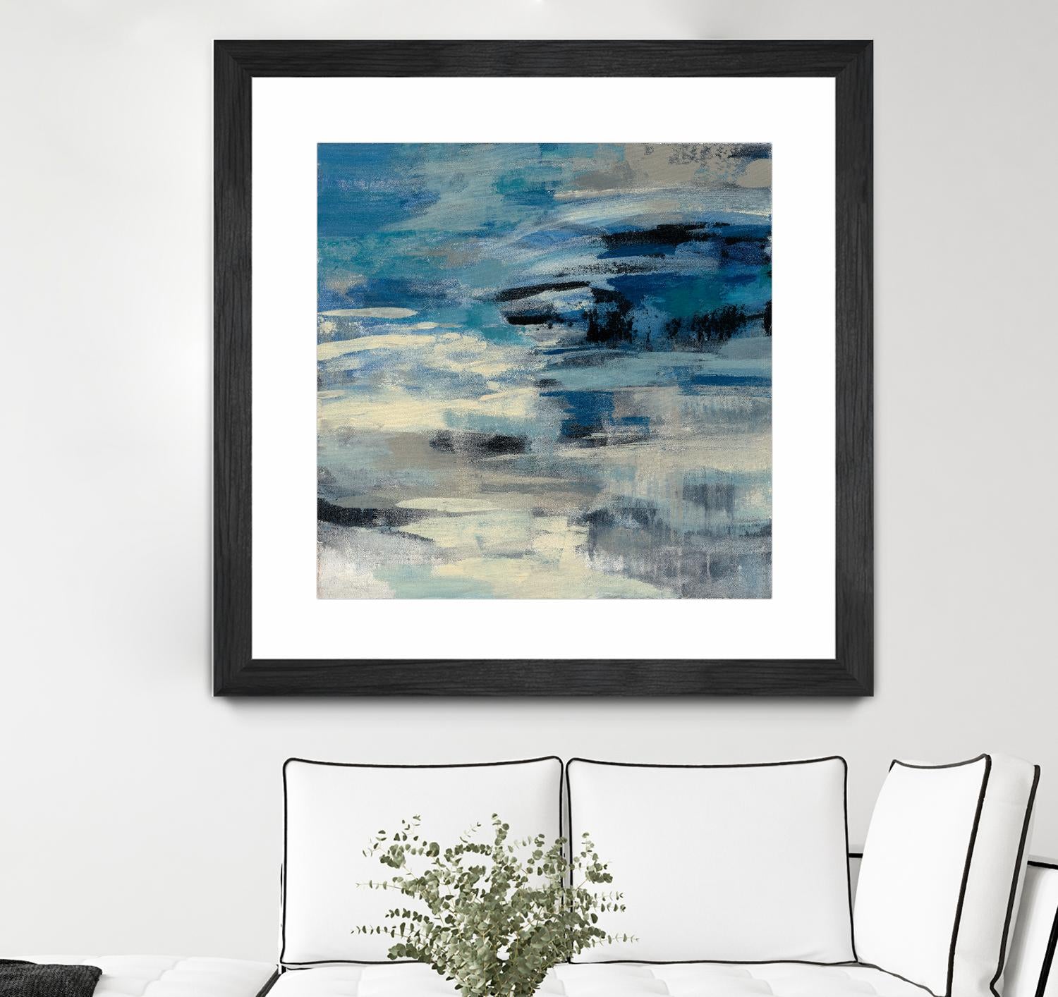 Indigo Wave by Silvia Vassileva on GIANT ART - black abstract