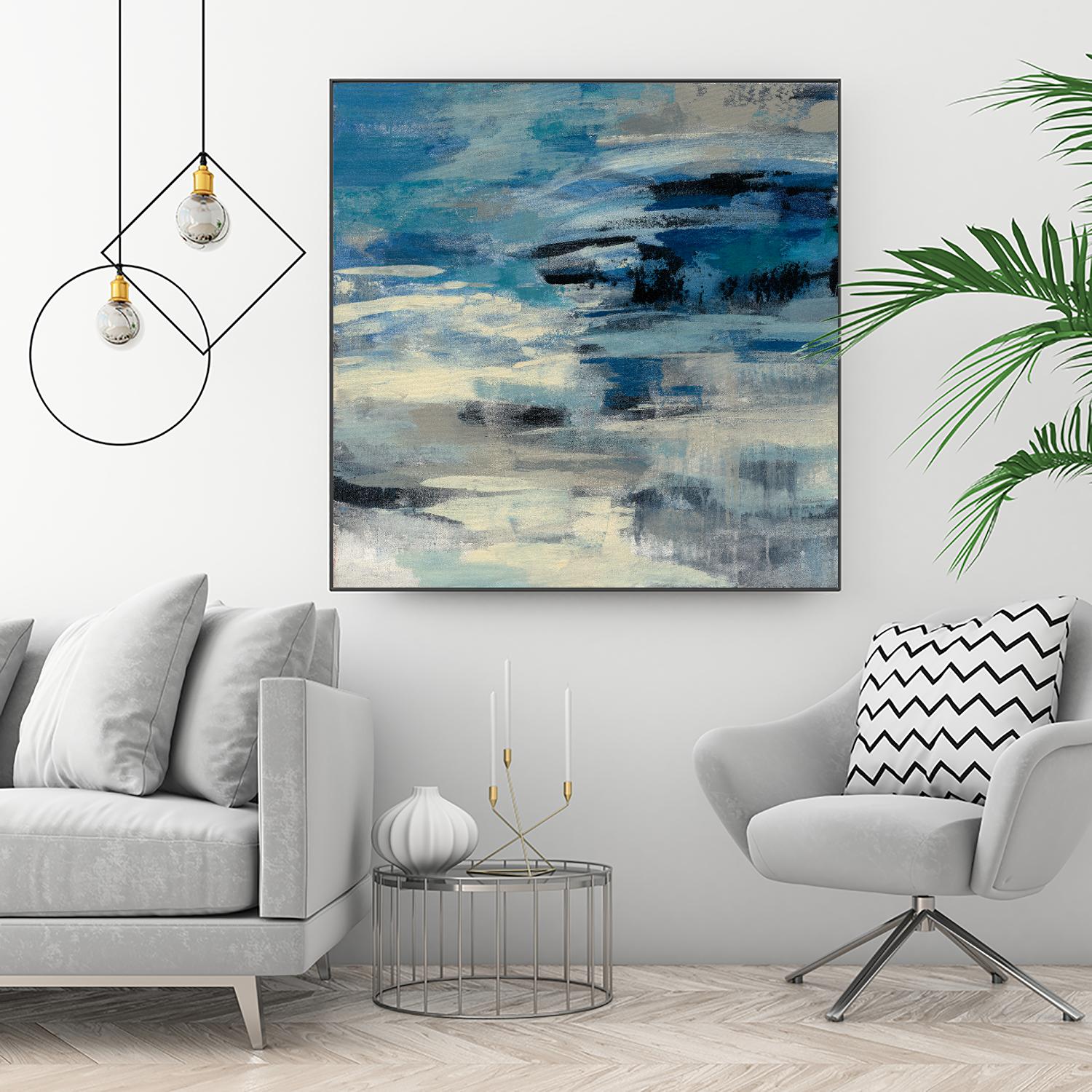 Indigo Wave by Silvia Vassileva on GIANT ART - black abstract