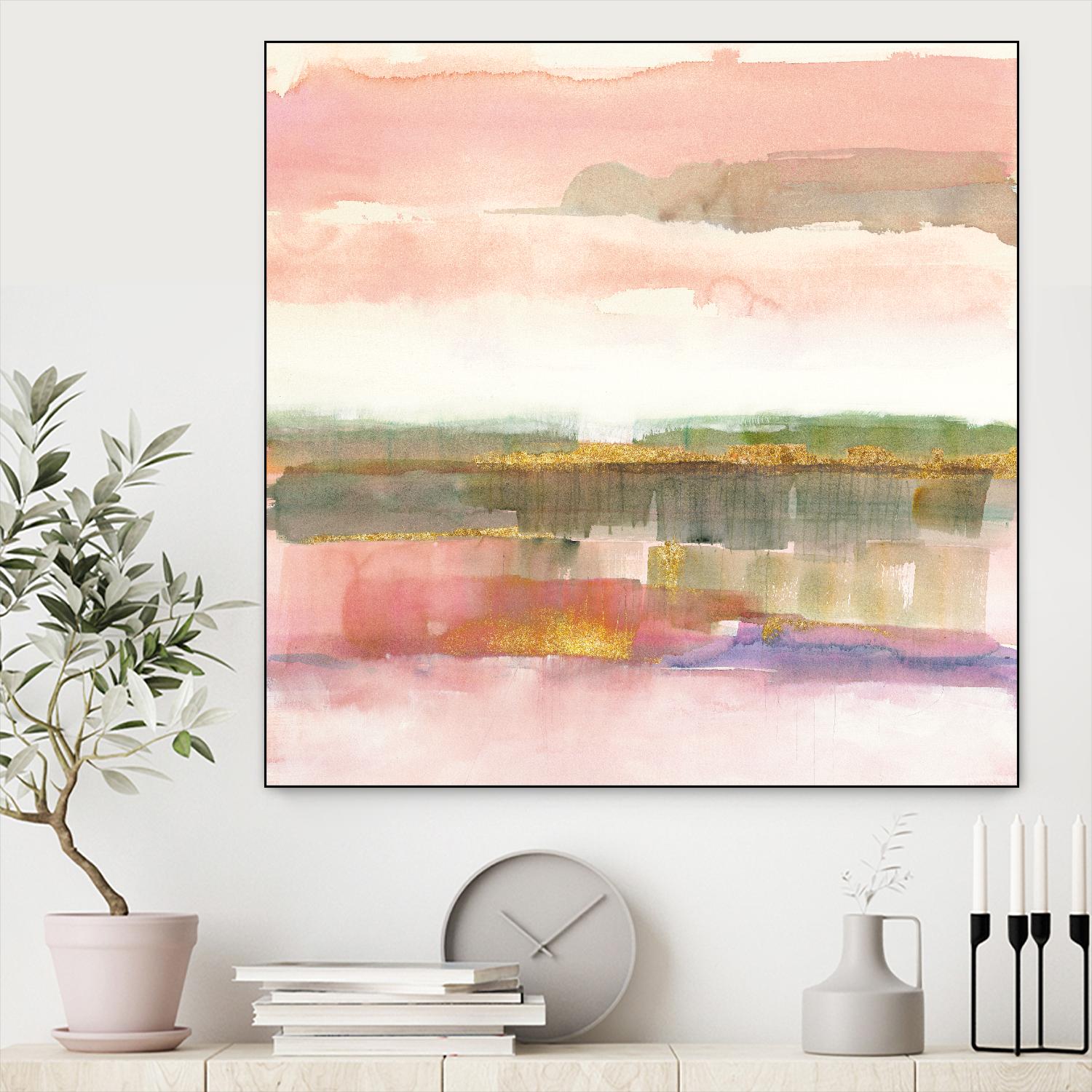 Influence of Line by Mike Schick on GIANT ART - green abstract