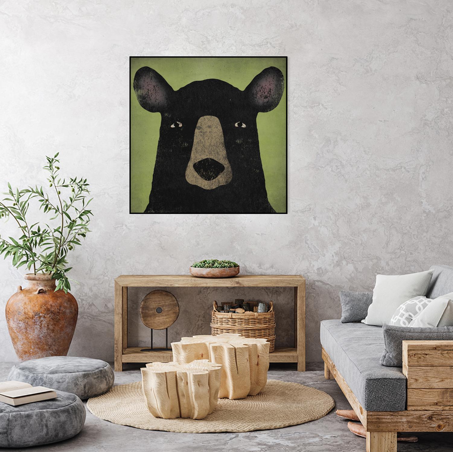 The Black Bear by Ryan Fowler on GIANT ART - green animals