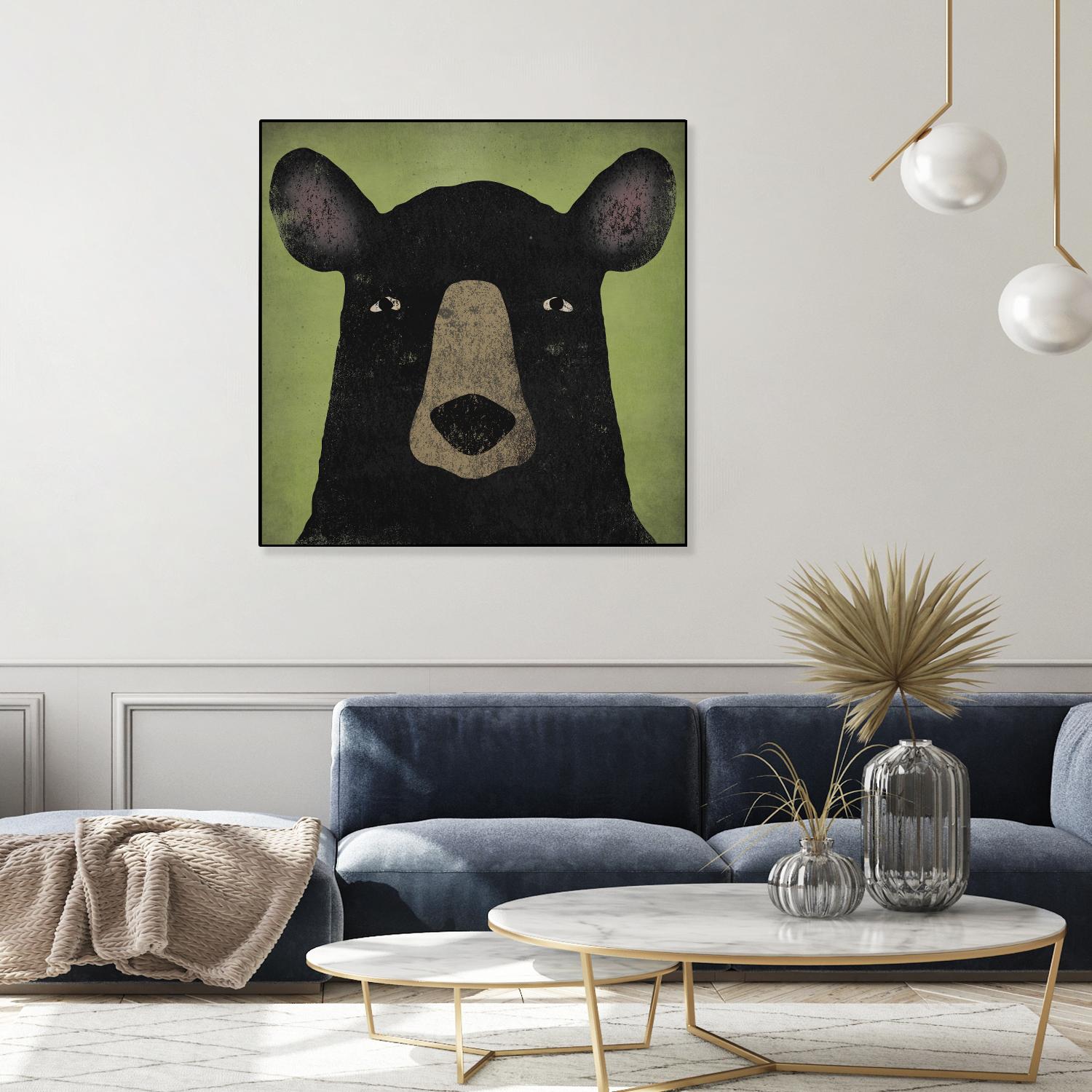 The Black Bear by Ryan Fowler on GIANT ART - green animals