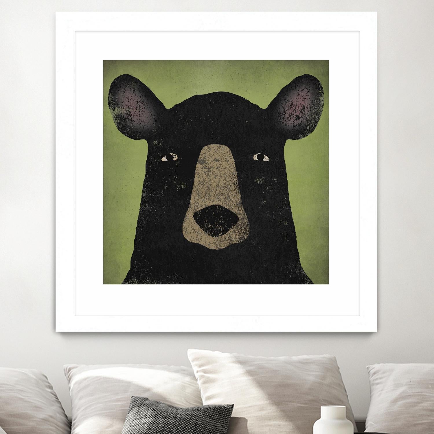 The Black Bear by Ryan Fowler on GIANT ART - green animals