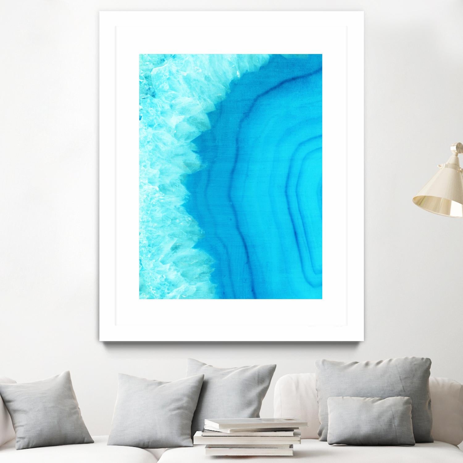 Agate Geode I by Portfolio on GIANT ART - blue contemporary