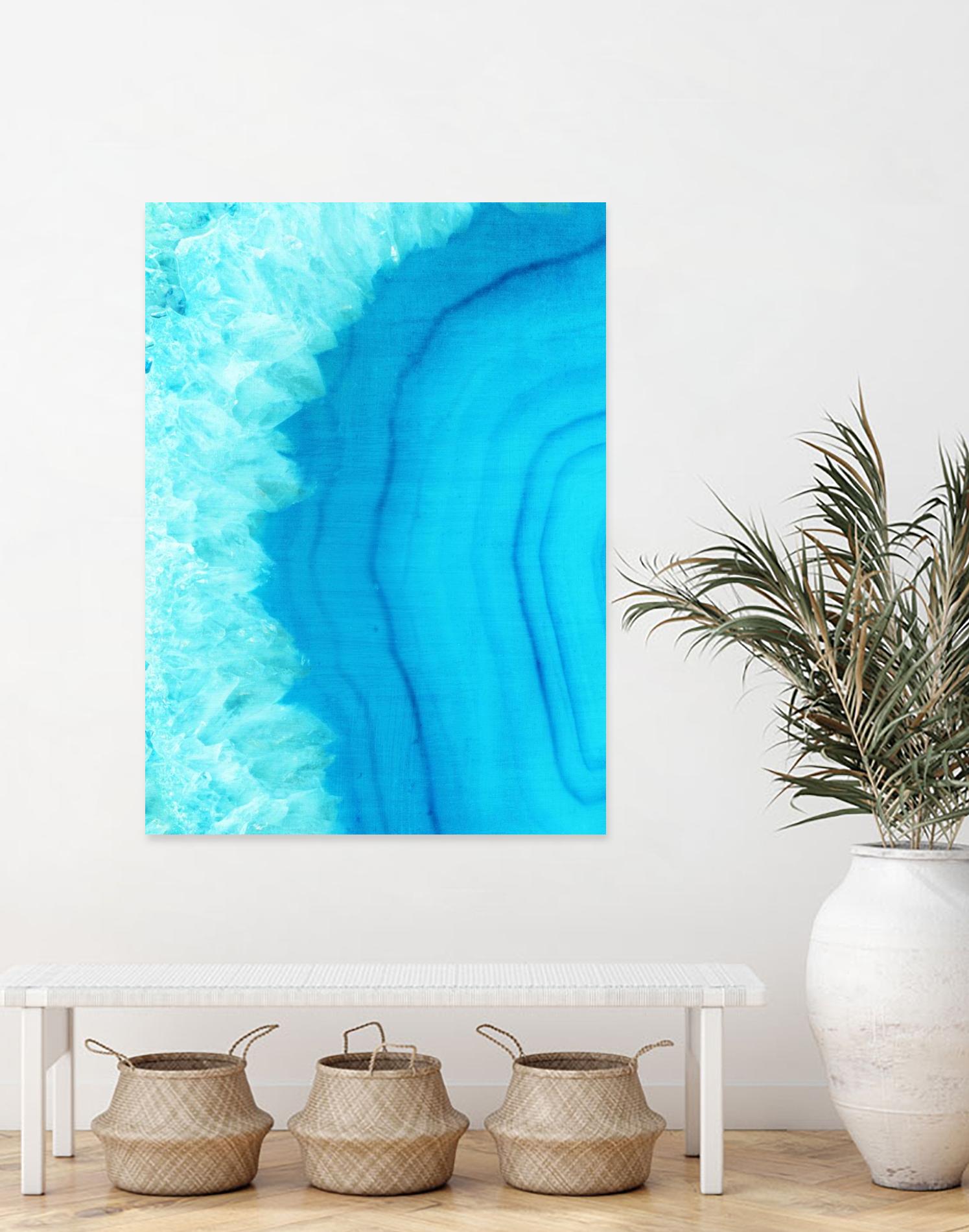 Agate Geode I by Portfolio on GIANT ART - blue contemporary
