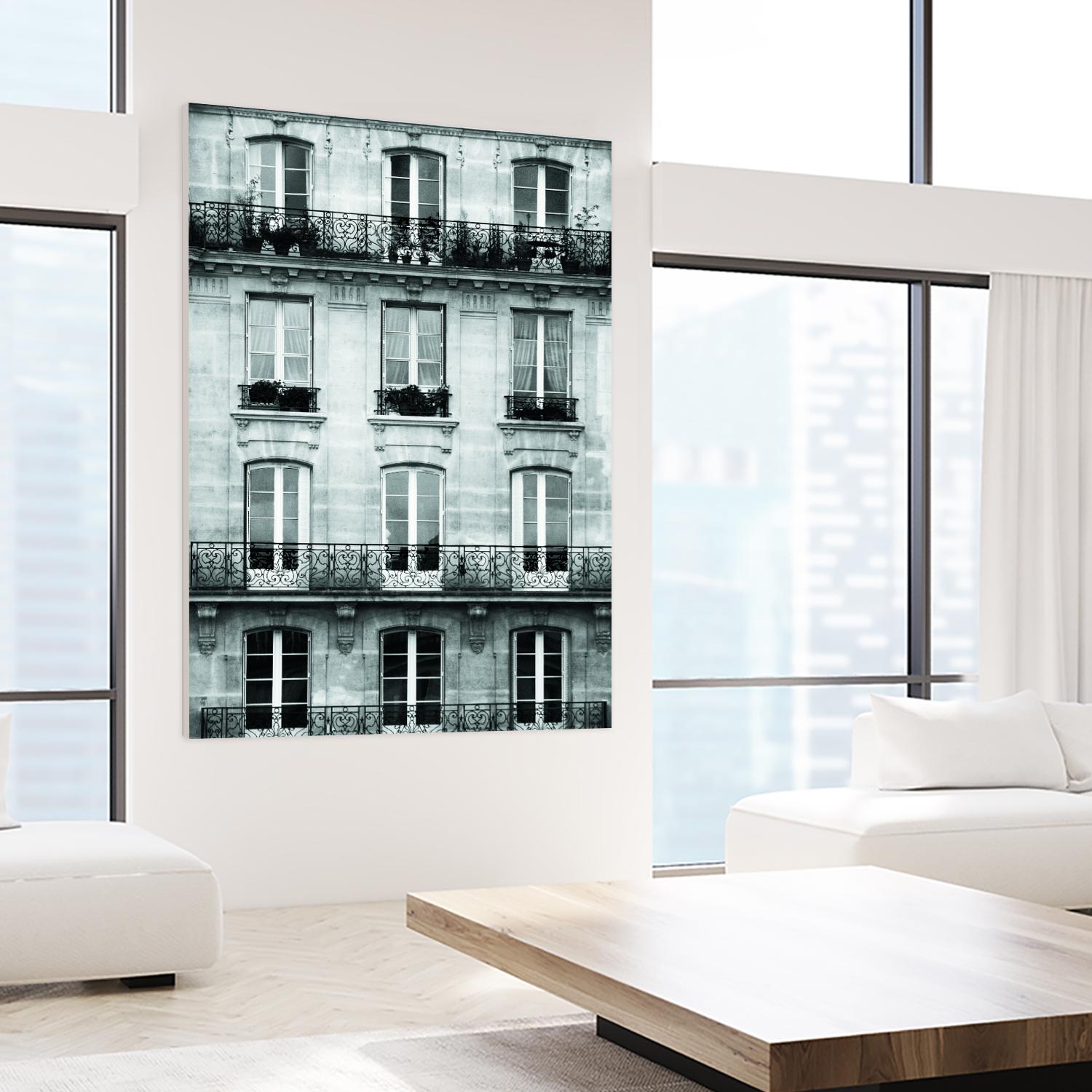 Across the Street II by Laura Marshall on GIANT ART - black architectural