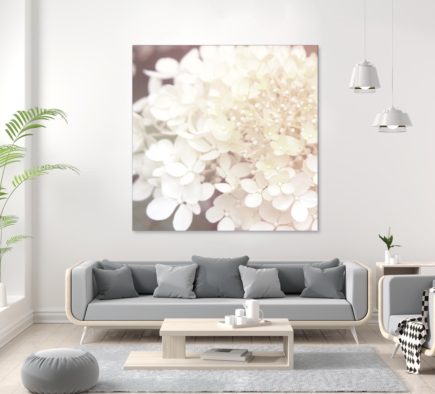 Hydrangea Dream II by Laura Marshall on GIANT ART - grey floral