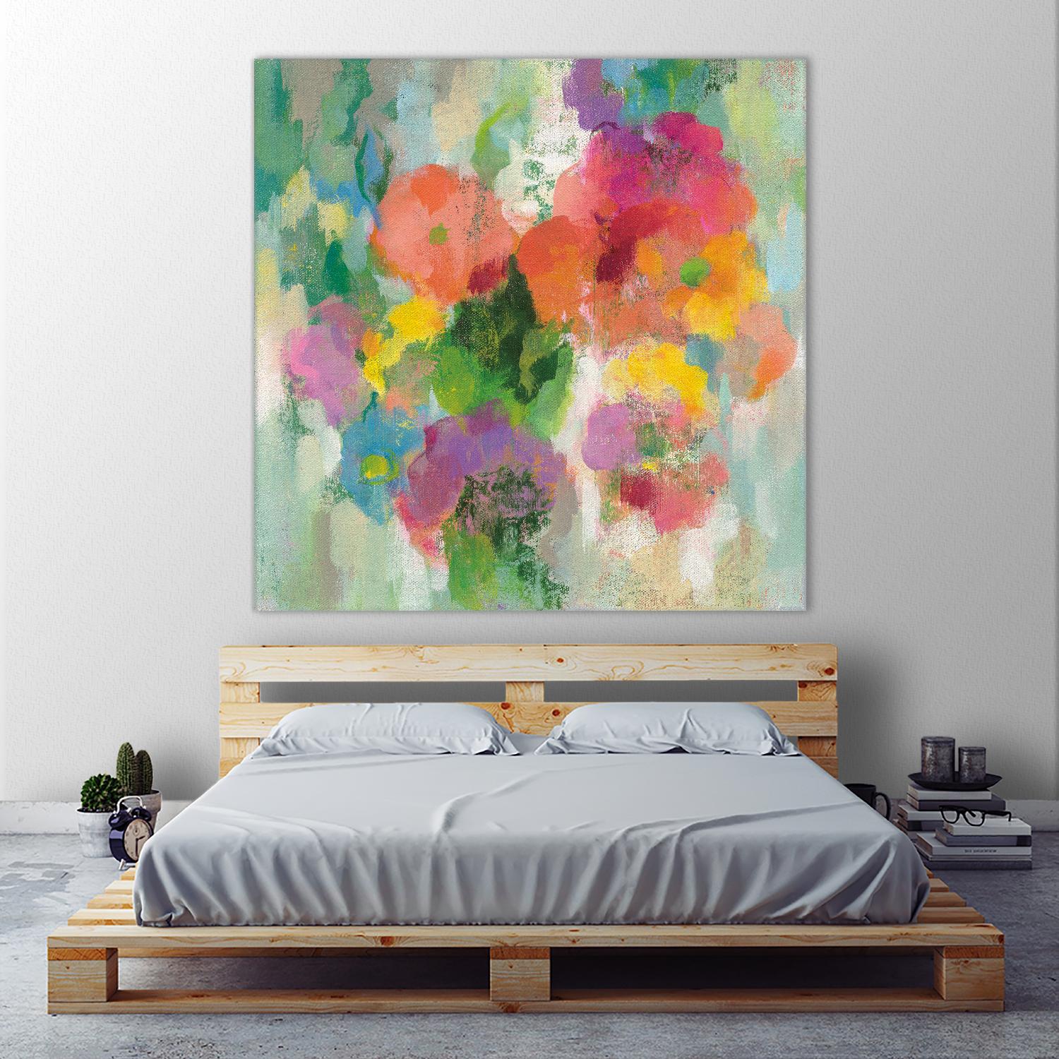 Colorful Garden II by Silvia Vassileva on GIANT ART - green floral