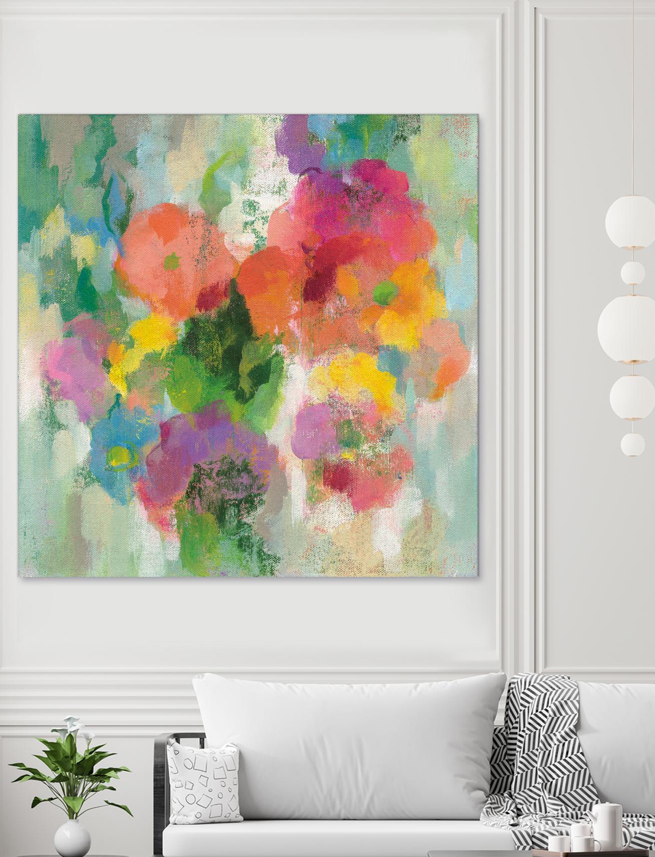 Colorful Garden II by Silvia Vassileva on GIANT ART - green floral