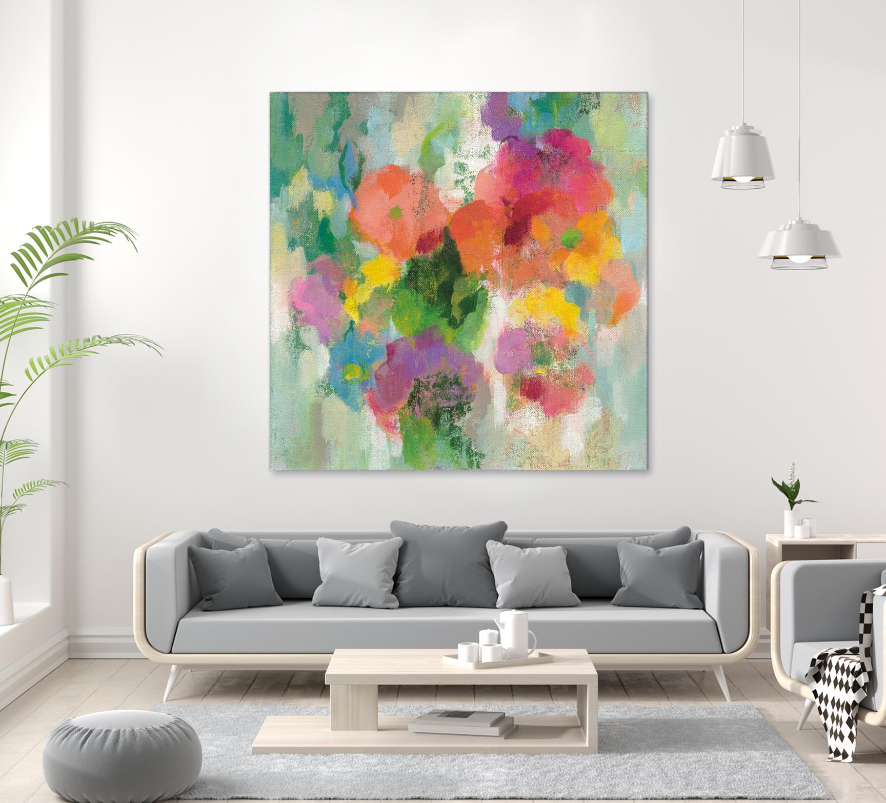 Colorful Garden II by Silvia Vassileva on GIANT ART - green floral