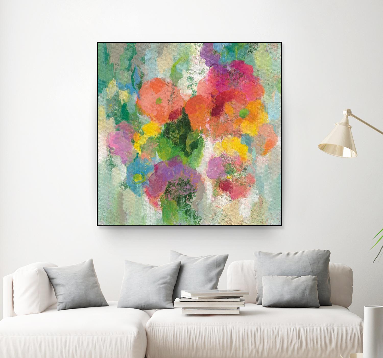 Colorful Garden II by Silvia Vassileva on GIANT ART - green floral