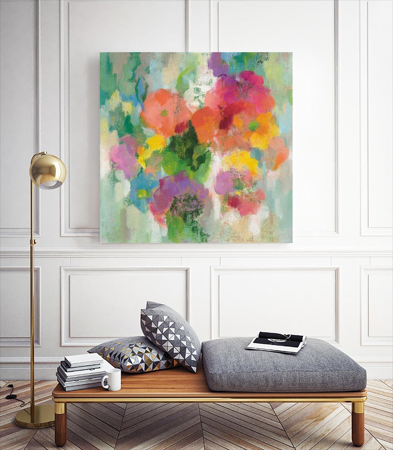 Colorful Garden II by Silvia Vassileva on GIANT ART - green floral