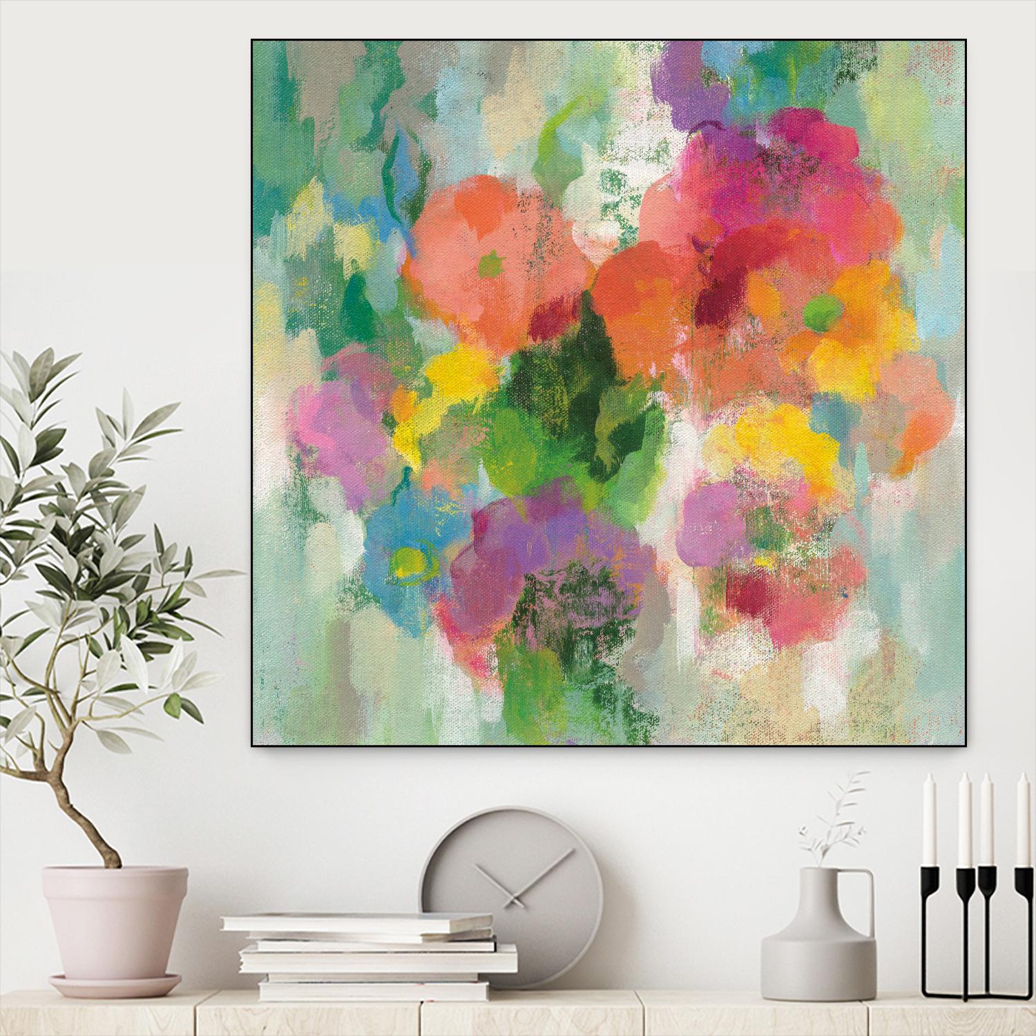Colorful Garden II by Silvia Vassileva on GIANT ART - green floral
