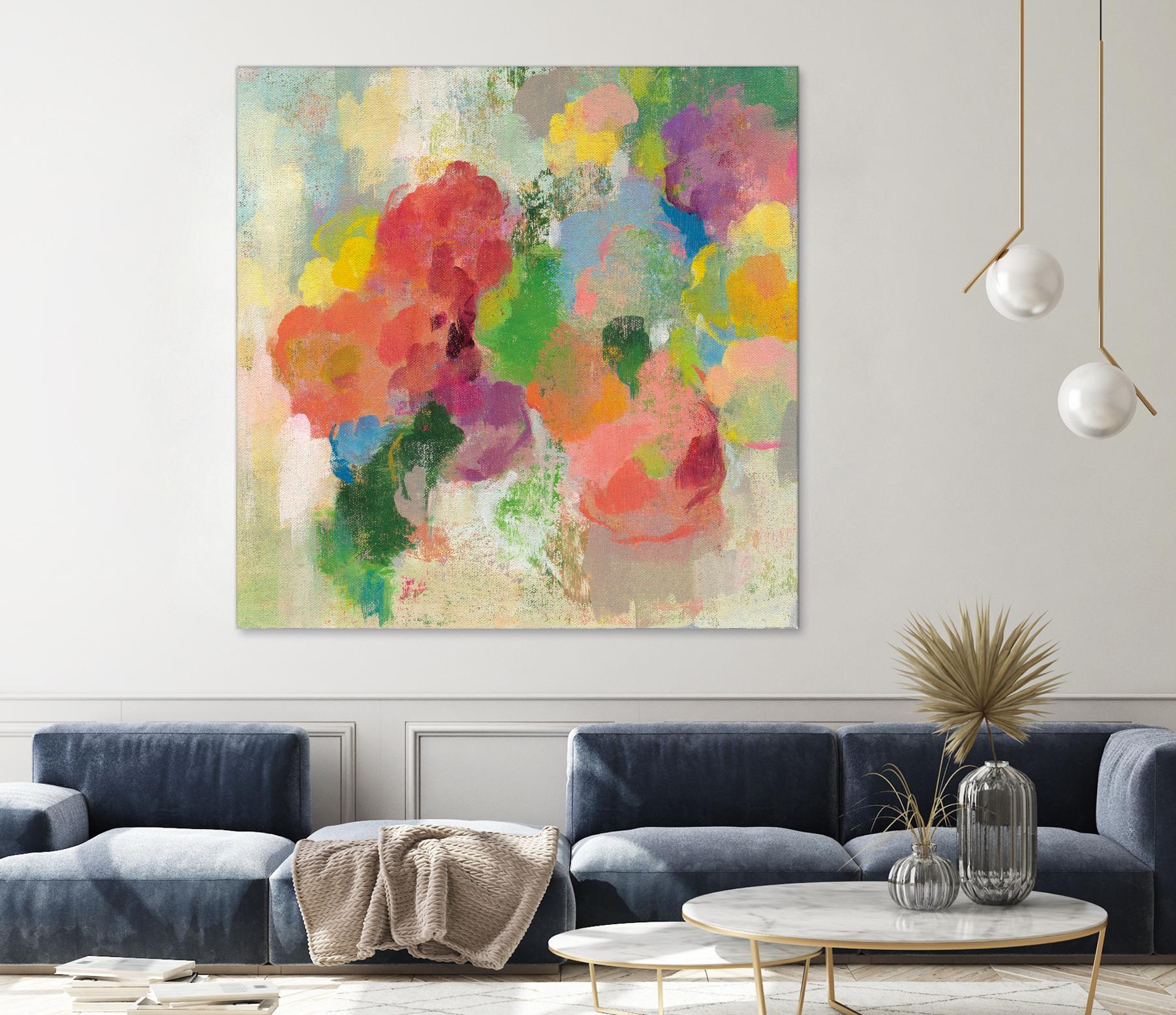 Colorful Garden III by Silvia Vassileva on GIANT ART - green floral