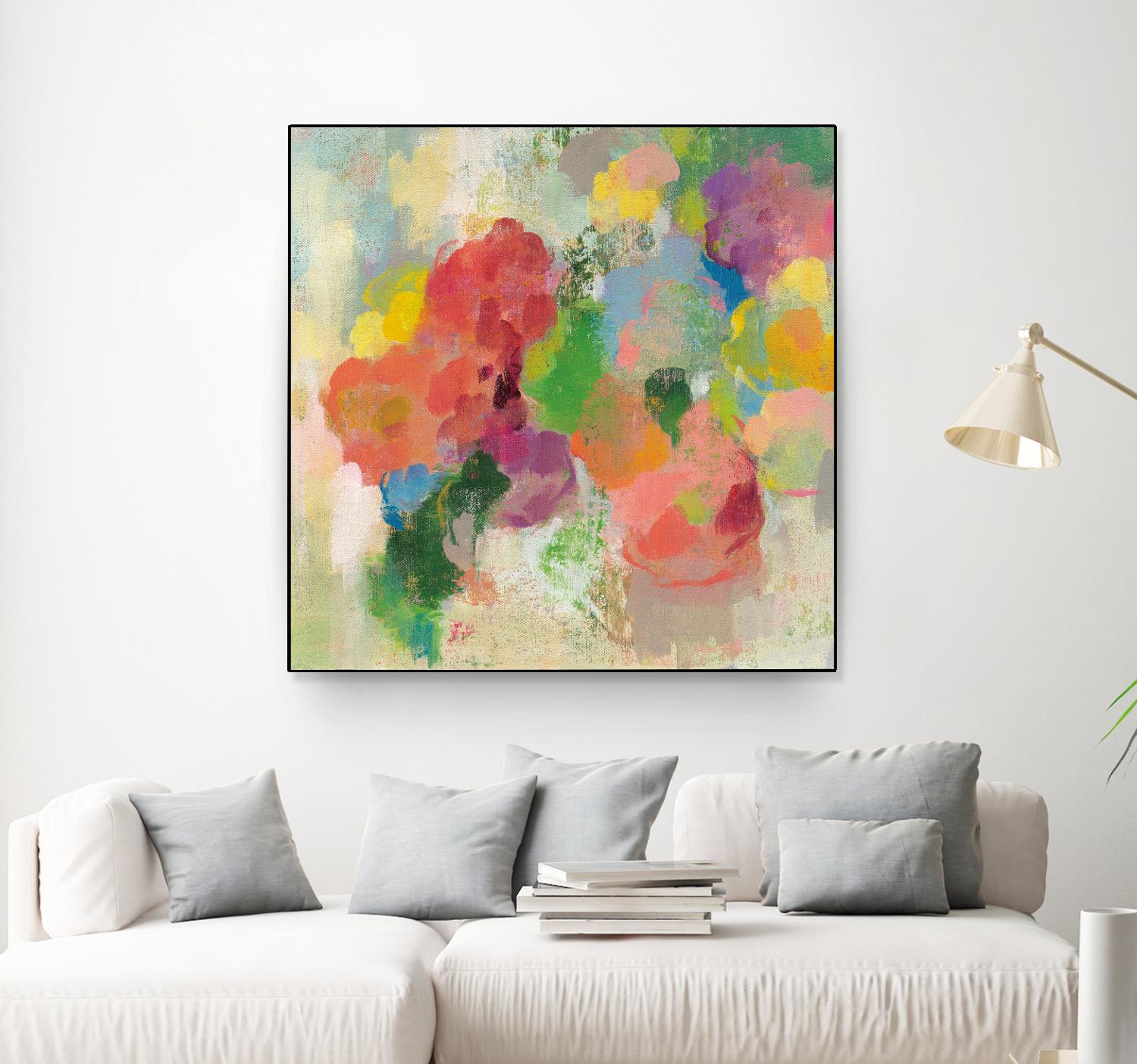 Colorful Garden III by Silvia Vassileva on GIANT ART - green floral