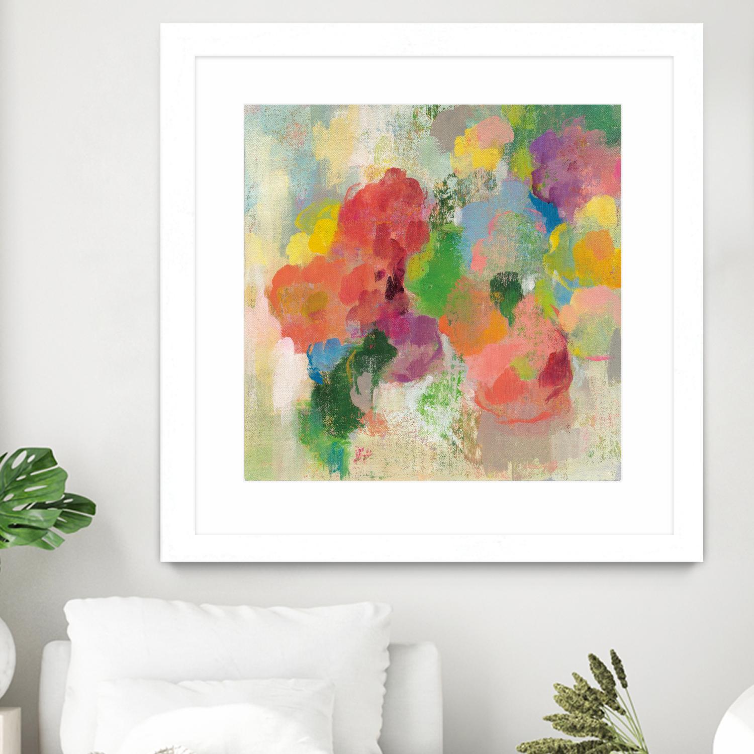 Colorful Garden III by Silvia Vassileva on GIANT ART - green floral