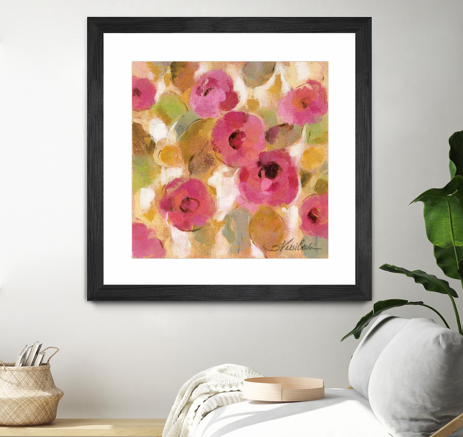 Glorious Pink Floral III by Silvia Vassileva on GIANT ART - yellow floral