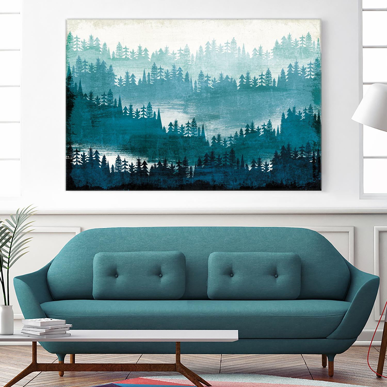 Mountainscape Blue by Michael Mullan on GIANT ART - white landscape