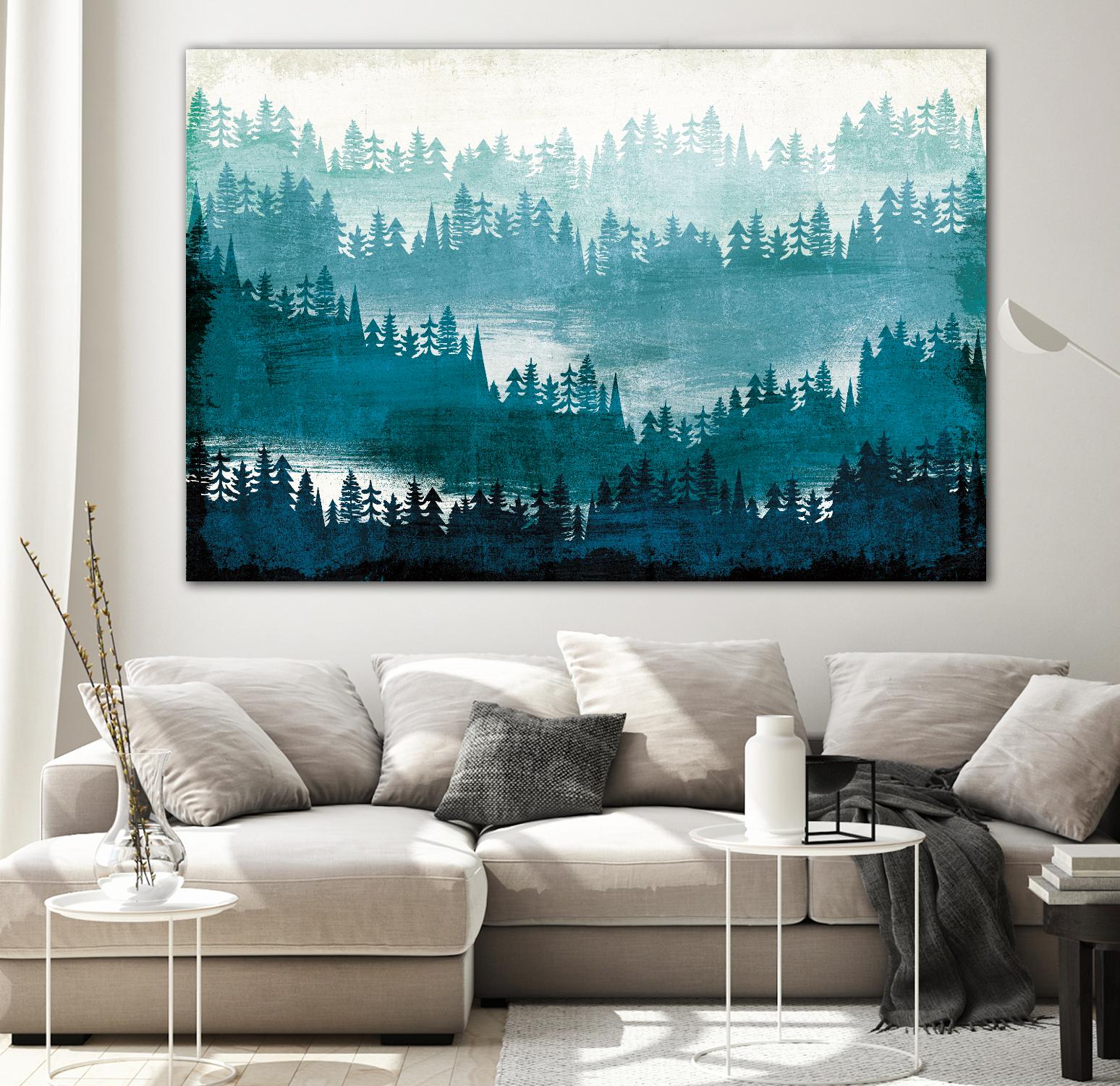 Mountainscape Blue by Michael Mullan on GIANT ART - white landscape