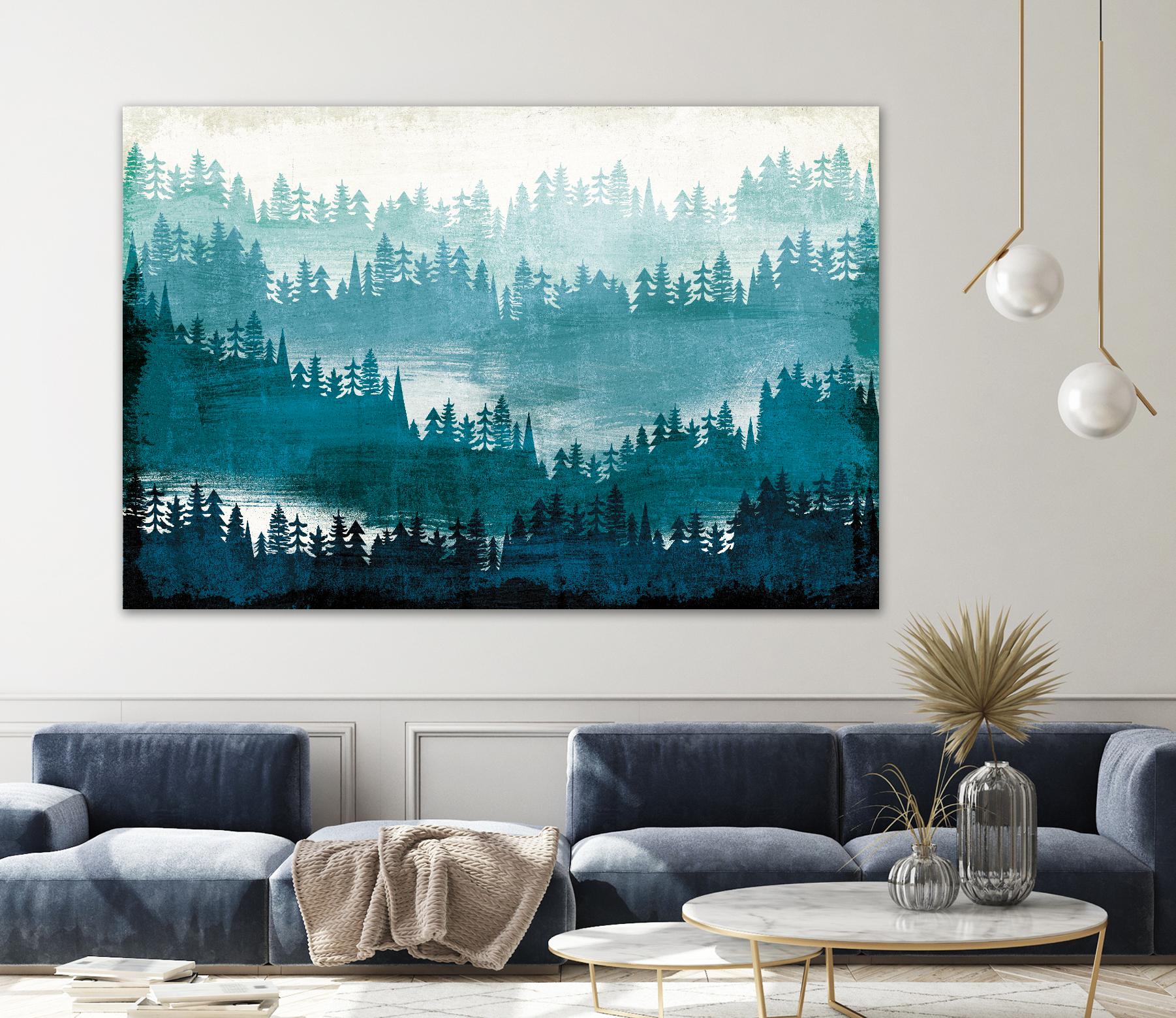 Mountainscape Blue by Michael Mullan on GIANT ART - white landscape