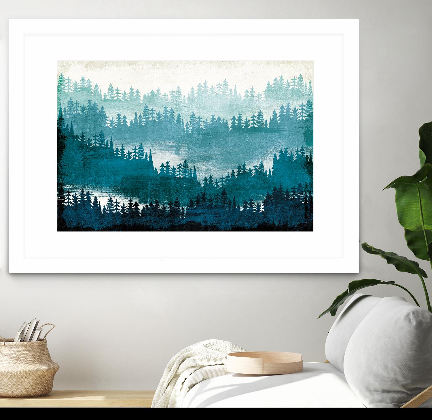 Mountainscape Blue by Michael Mullan on GIANT ART - white landscape