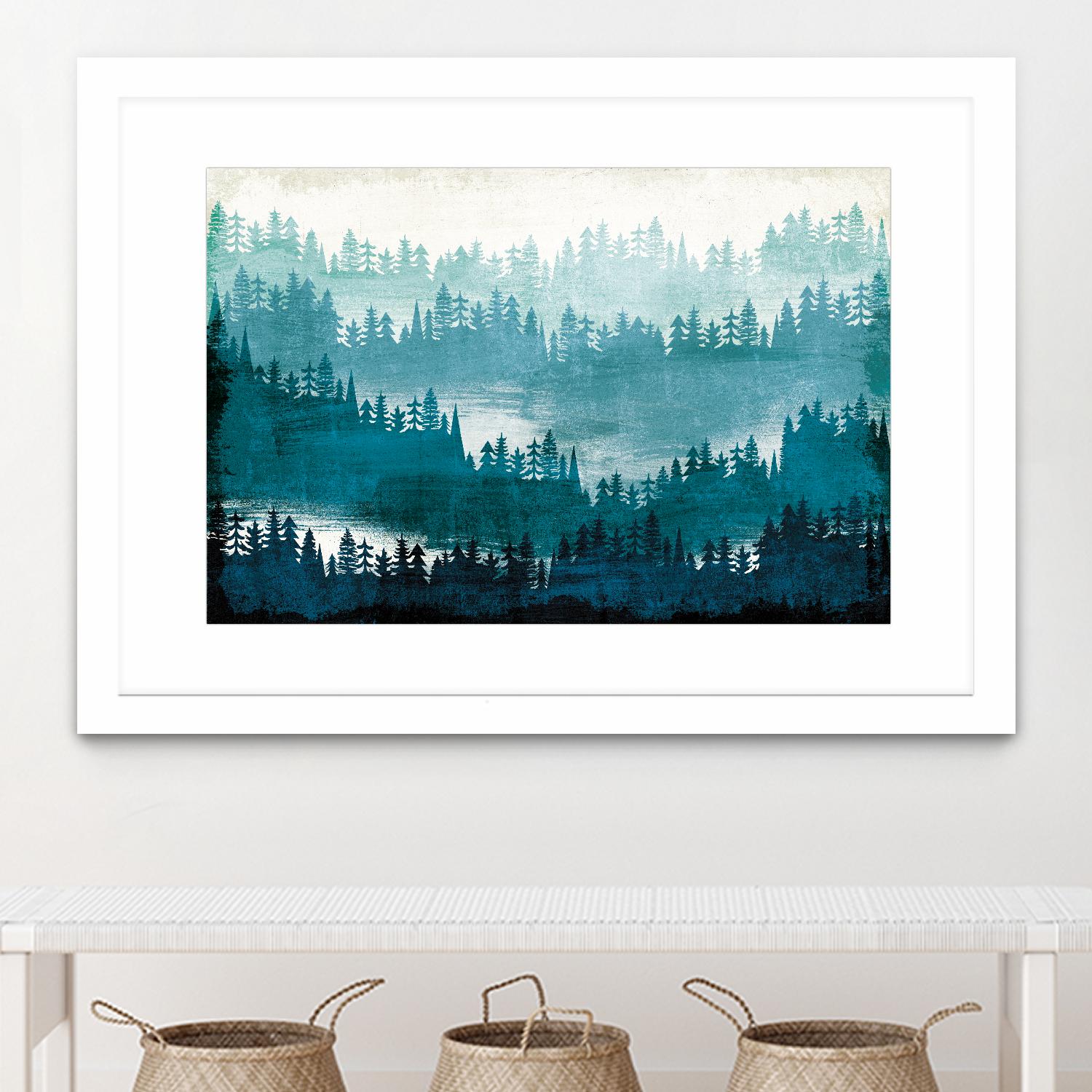 Mountainscape Blue by Michael Mullan on GIANT ART - white landscape
