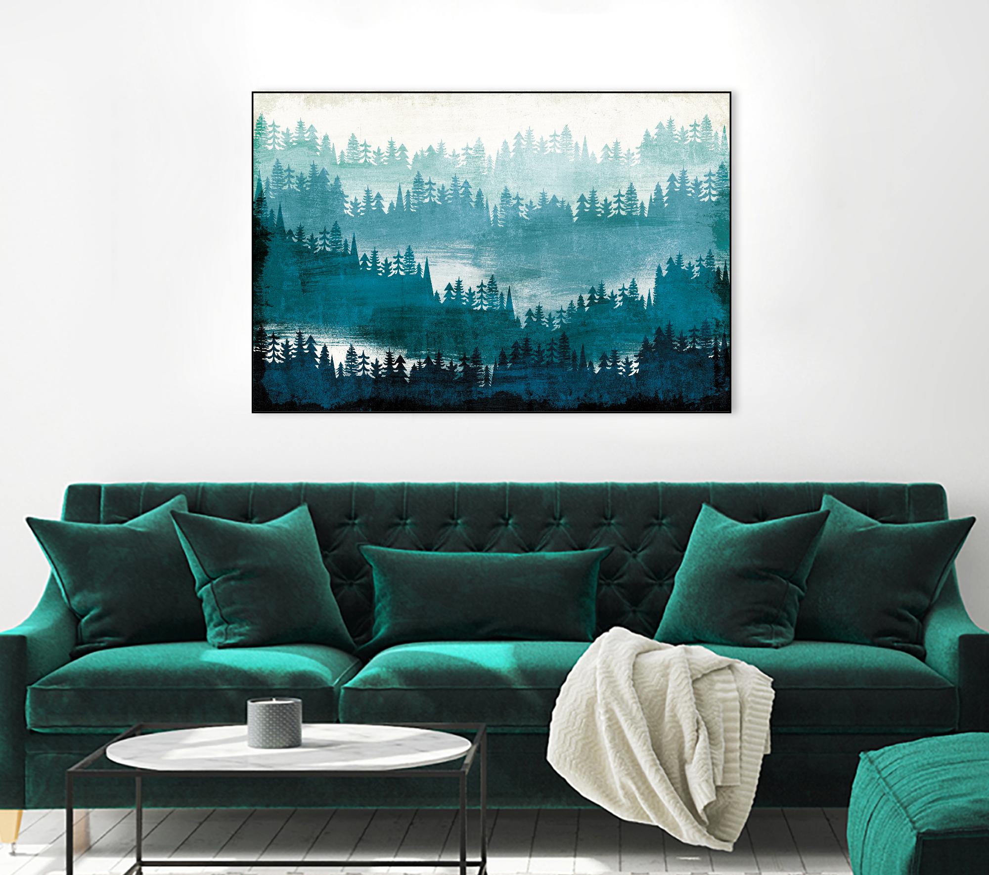 Mountainscape Blue by Michael Mullan on GIANT ART - white landscape