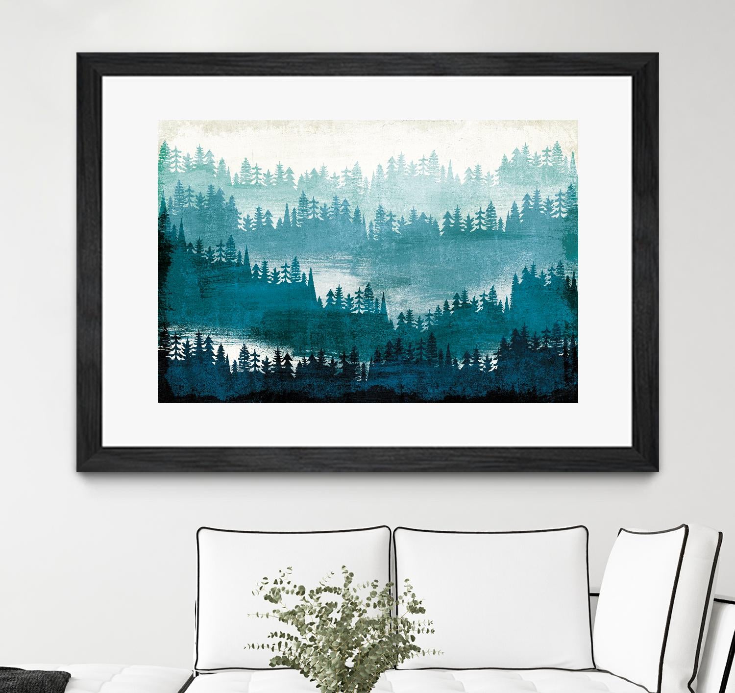 Mountainscape Blue by Michael Mullan on GIANT ART - white landscape