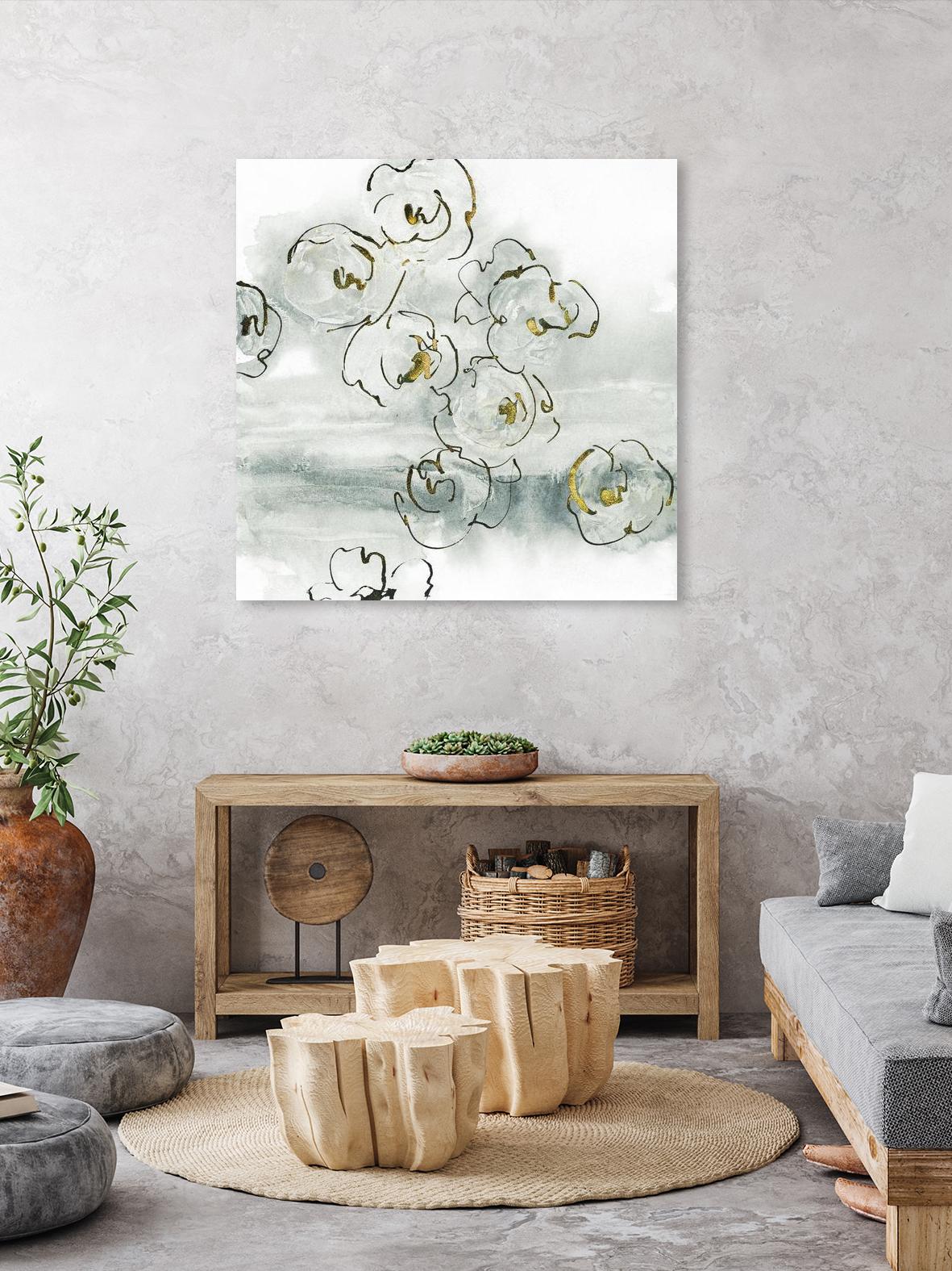 Gold Dust I by Chris Paschke on GIANT ART - yellow floral