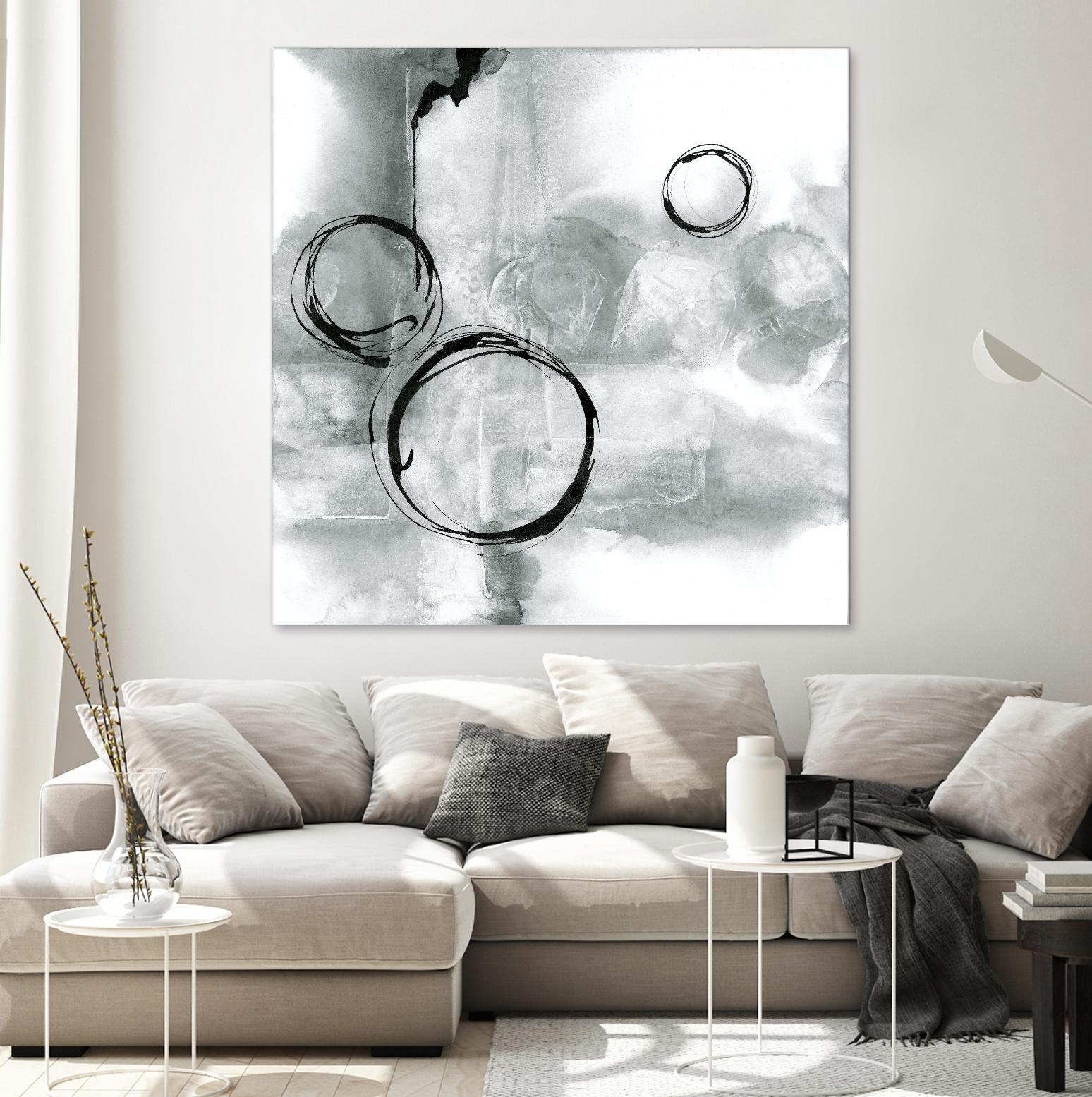Full Circle I Gray by Chris Paschke on GIANT ART - grey abstract