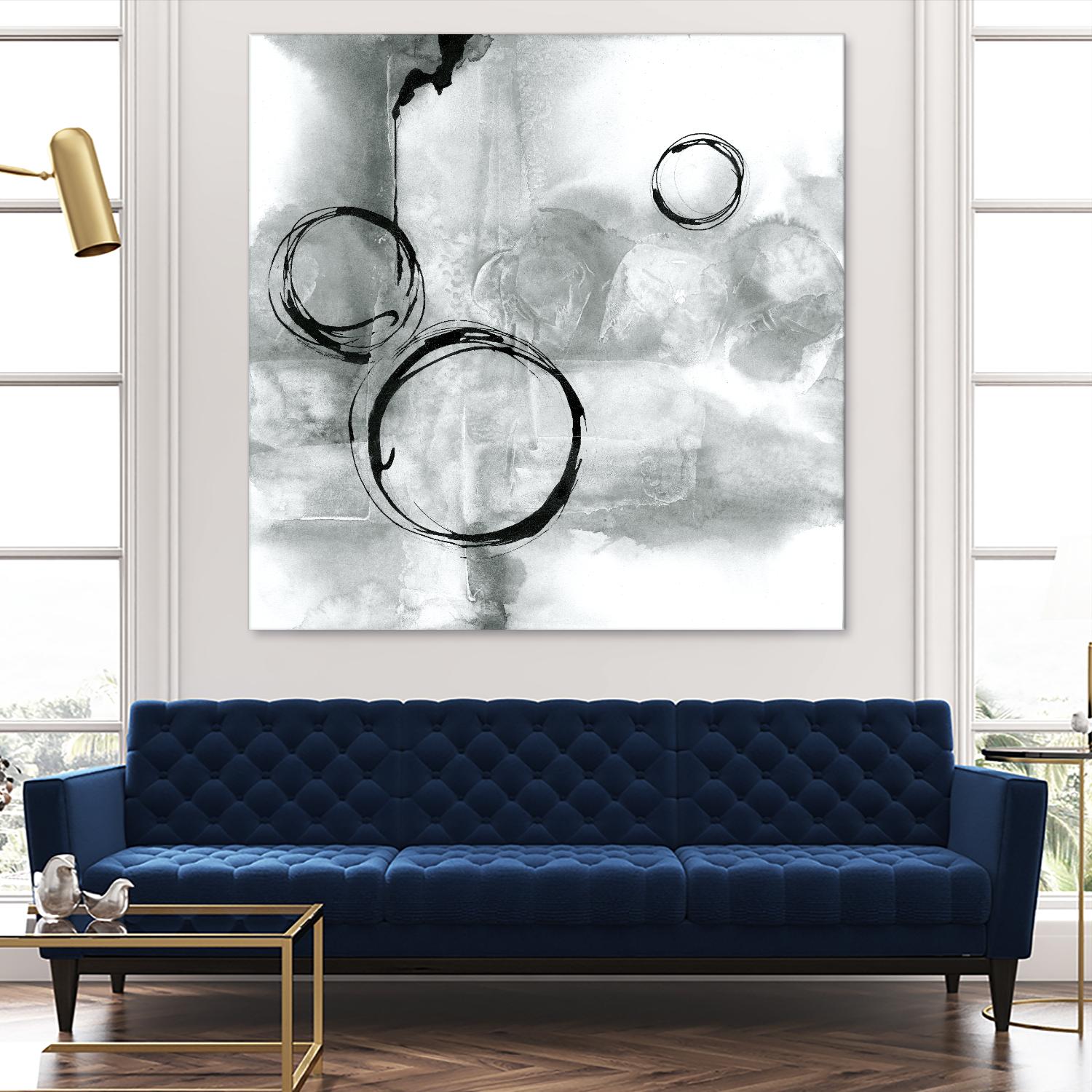 Full Circle I Gray by Chris Paschke on GIANT ART - grey abstract