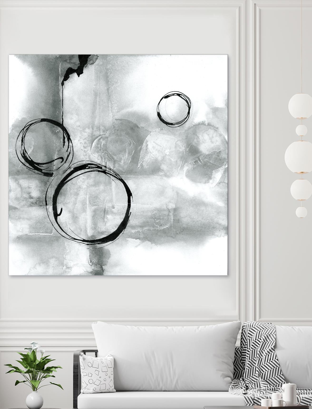 Full Circle I Gray by Chris Paschke on GIANT ART - grey abstract