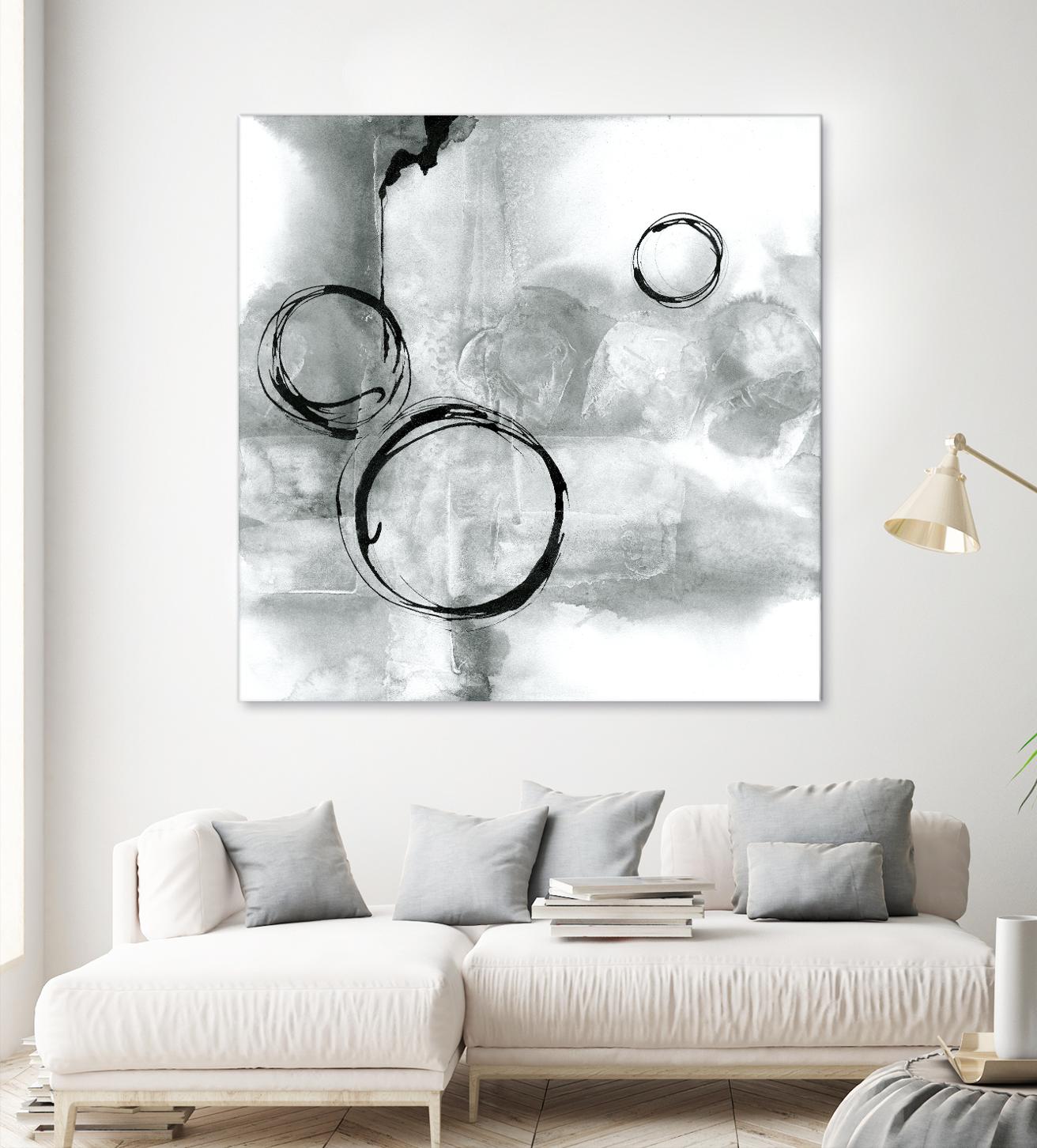Full Circle I Gray by Chris Paschke on GIANT ART - grey abstract