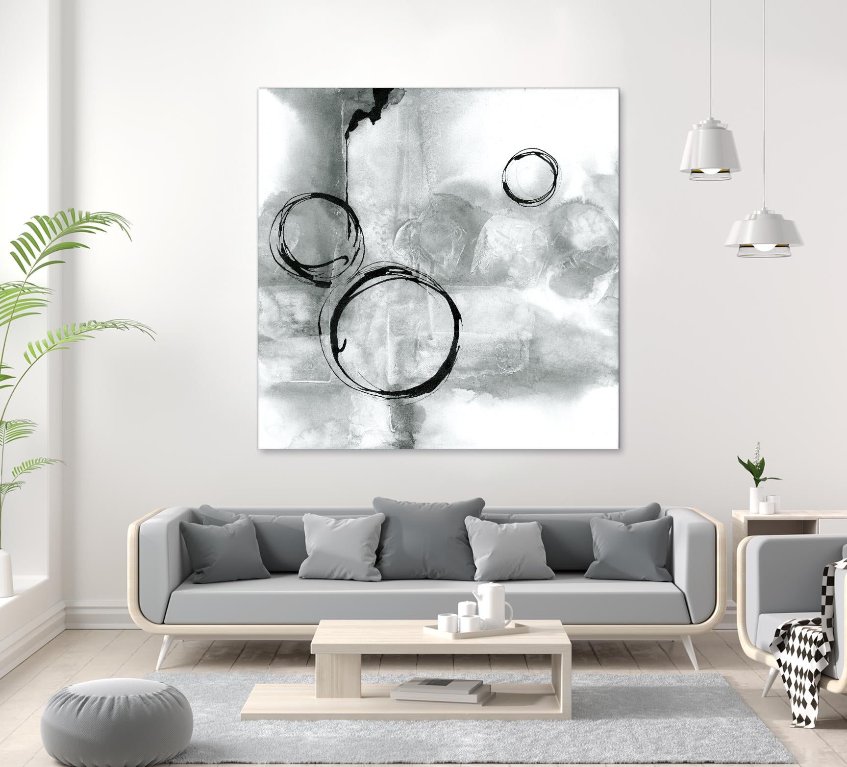 Full Circle I Gray by Chris Paschke on GIANT ART - grey abstract