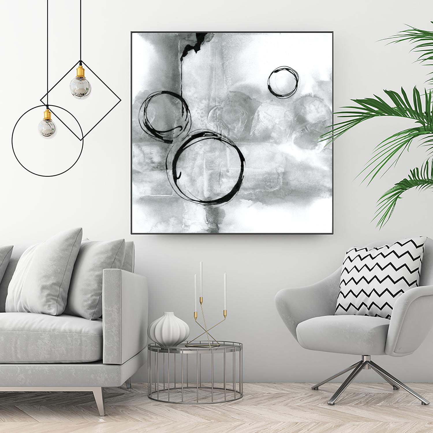 Full Circle I Gray by Chris Paschke on GIANT ART - grey abstract