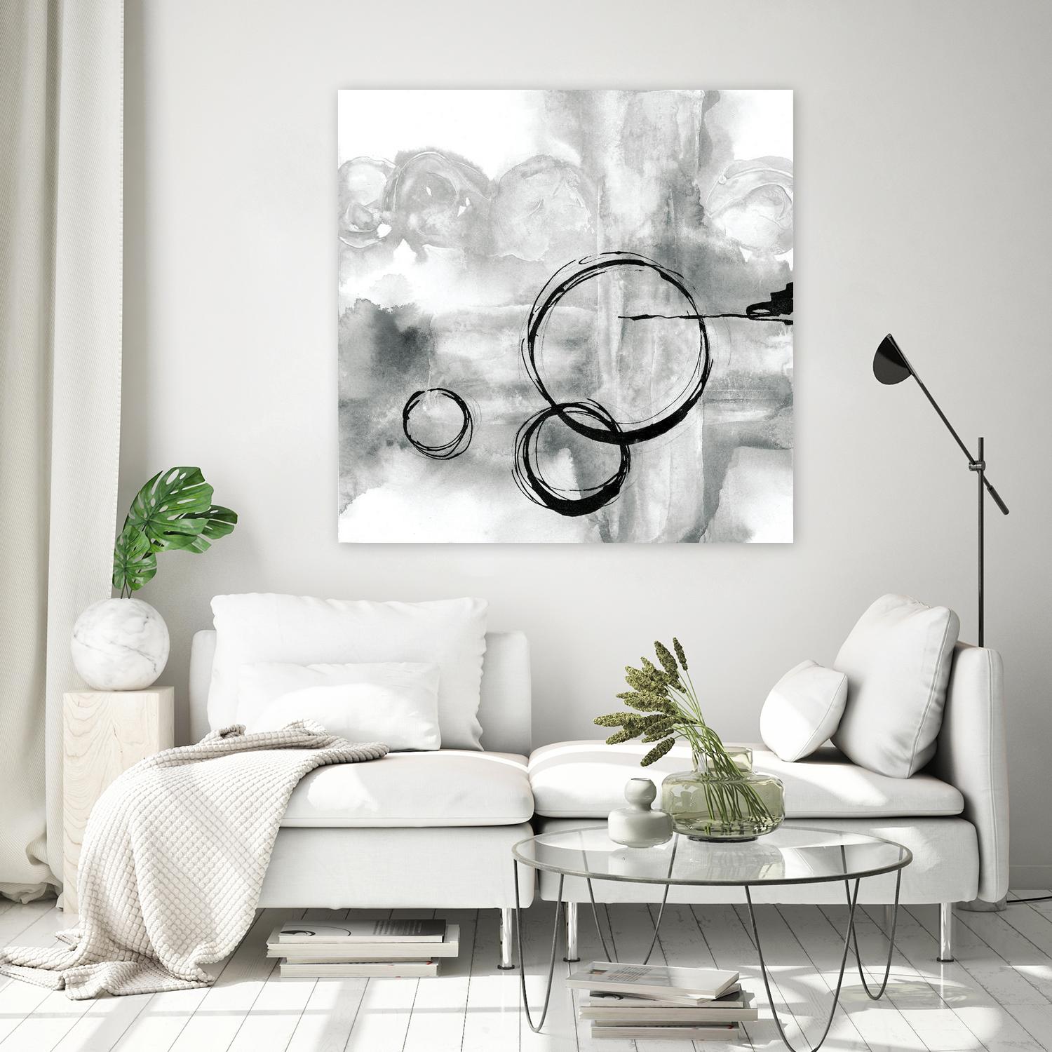 Full Circle II grey by Chris Paschke on GIANT ART - white abstract