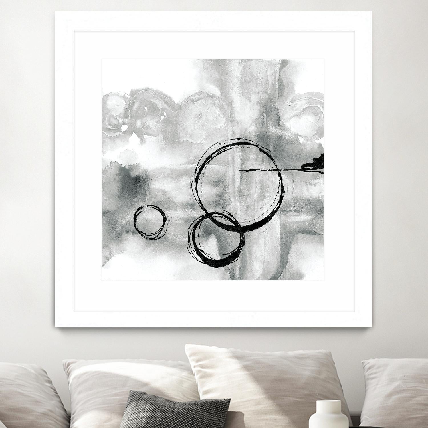 Full Circle II grey by Chris Paschke on GIANT ART - white abstract