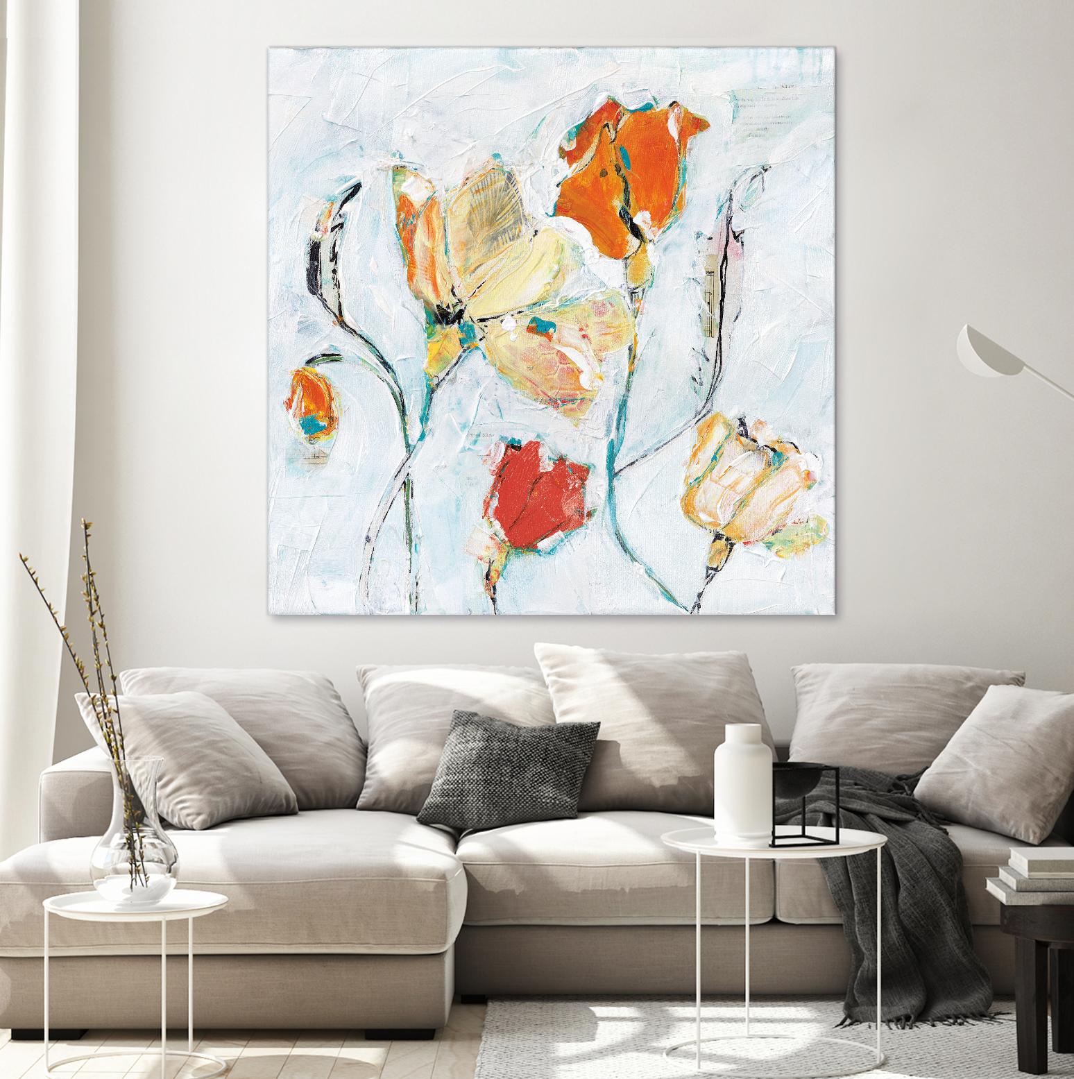 The Sanctuary II by Kellie Day on GIANT ART - red floral