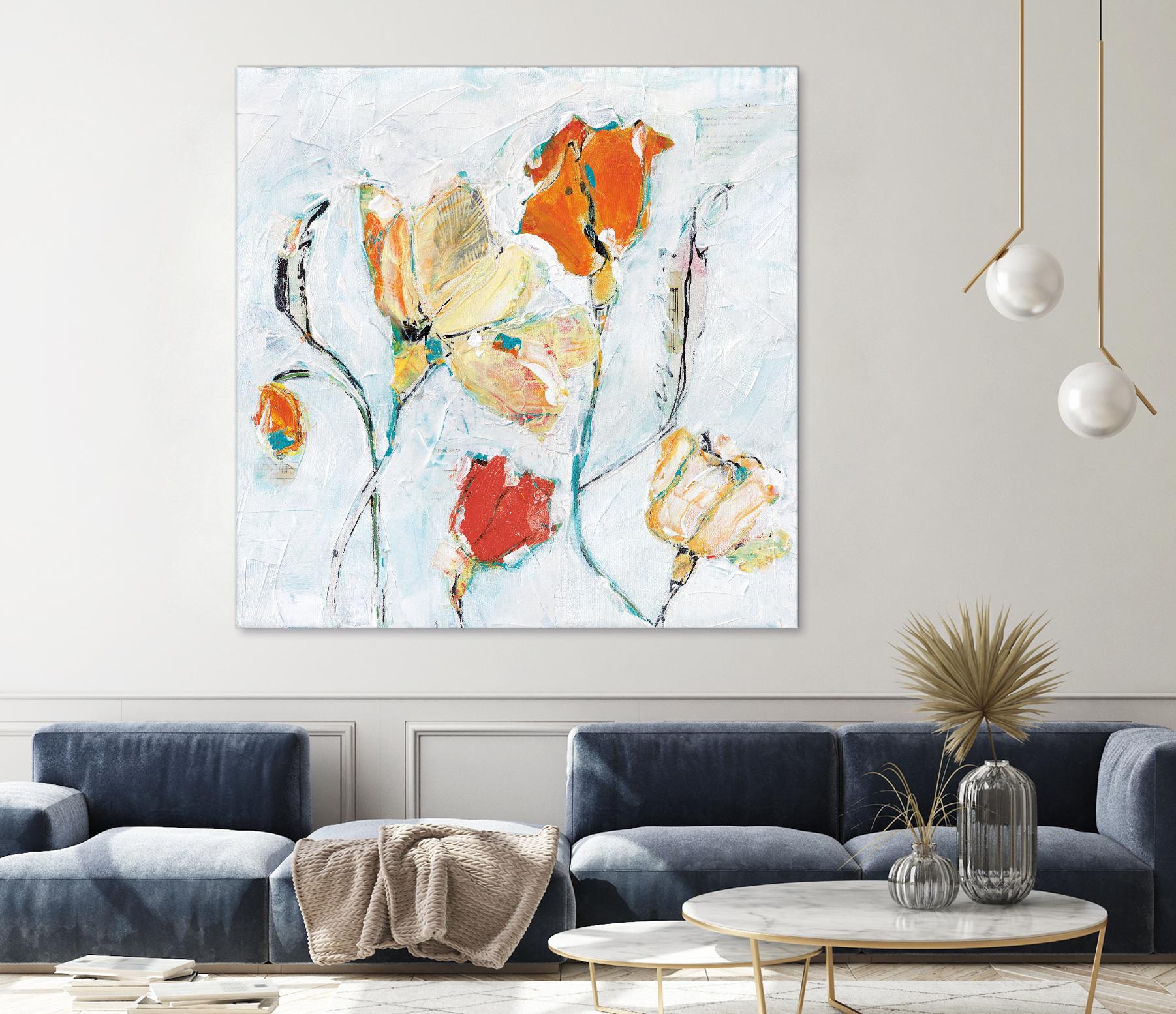 The Sanctuary II by Kellie Day on GIANT ART - red floral