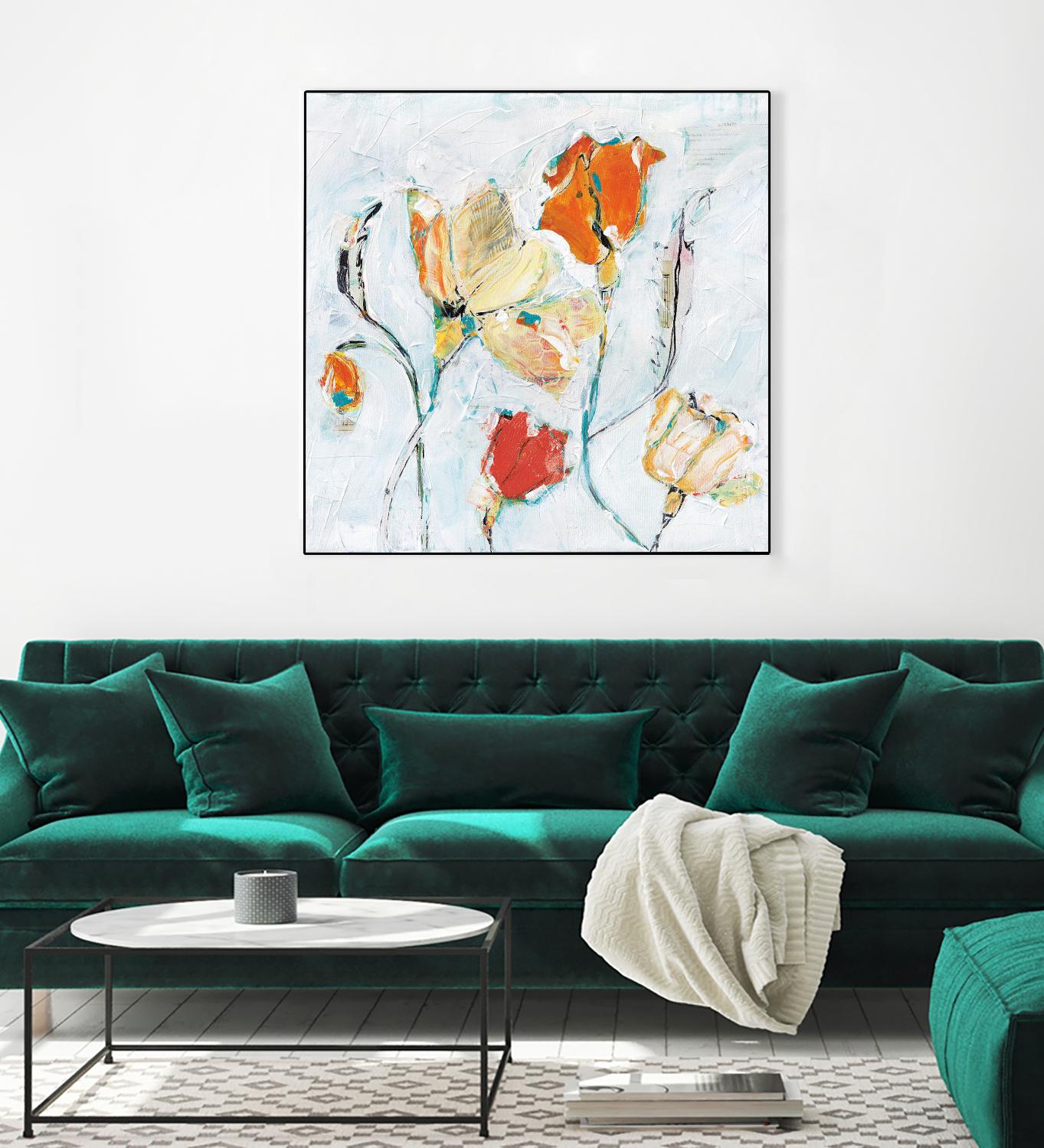 The Sanctuary II by Kellie Day on GIANT ART - red floral