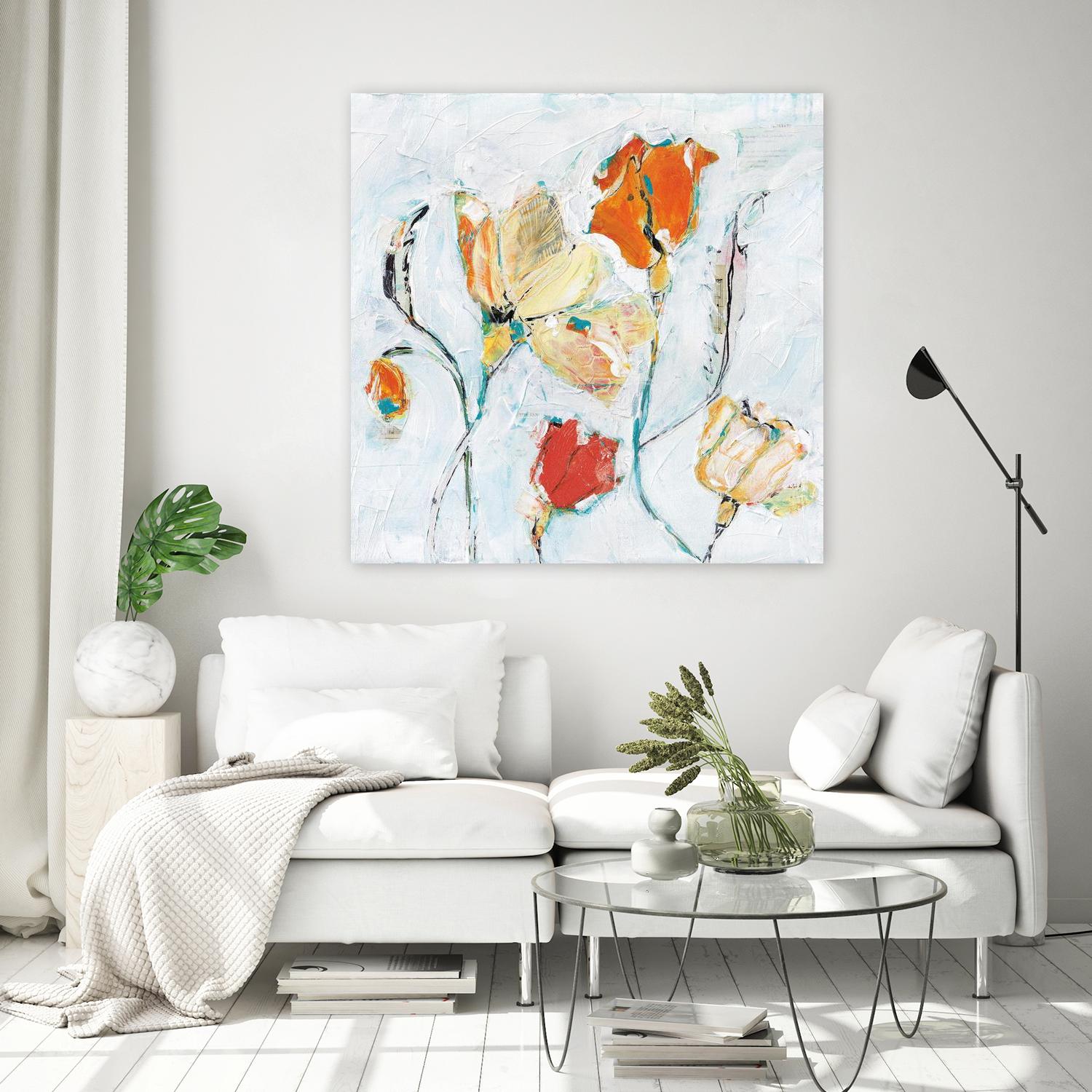 The Sanctuary II by Kellie Day on GIANT ART - red floral