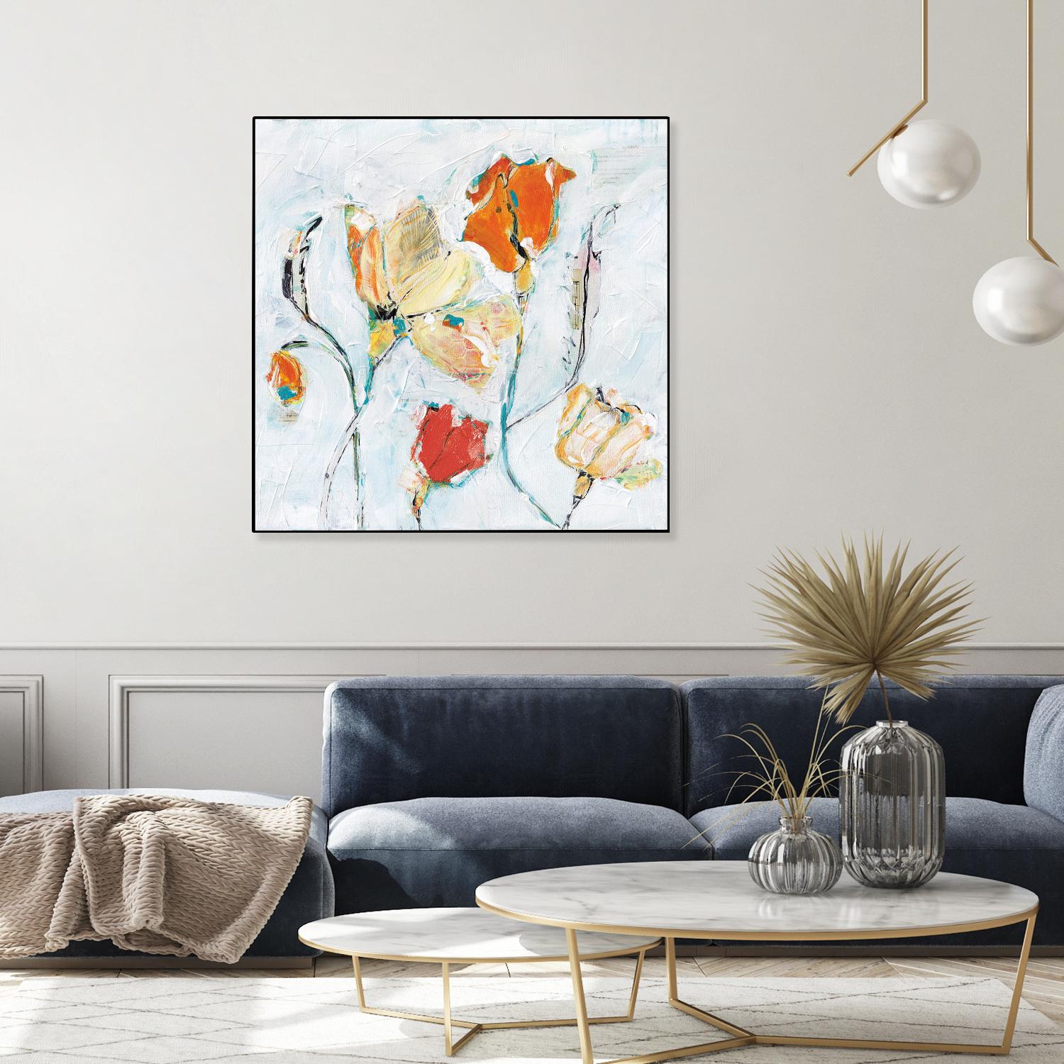 The Sanctuary II by Kellie Day on GIANT ART - red floral