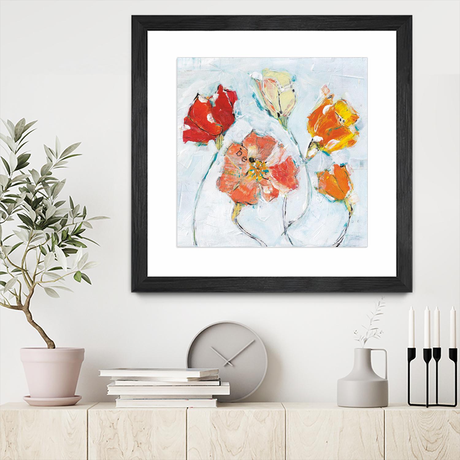 The Sanctuary III by Kellie Day on GIANT ART - red floral