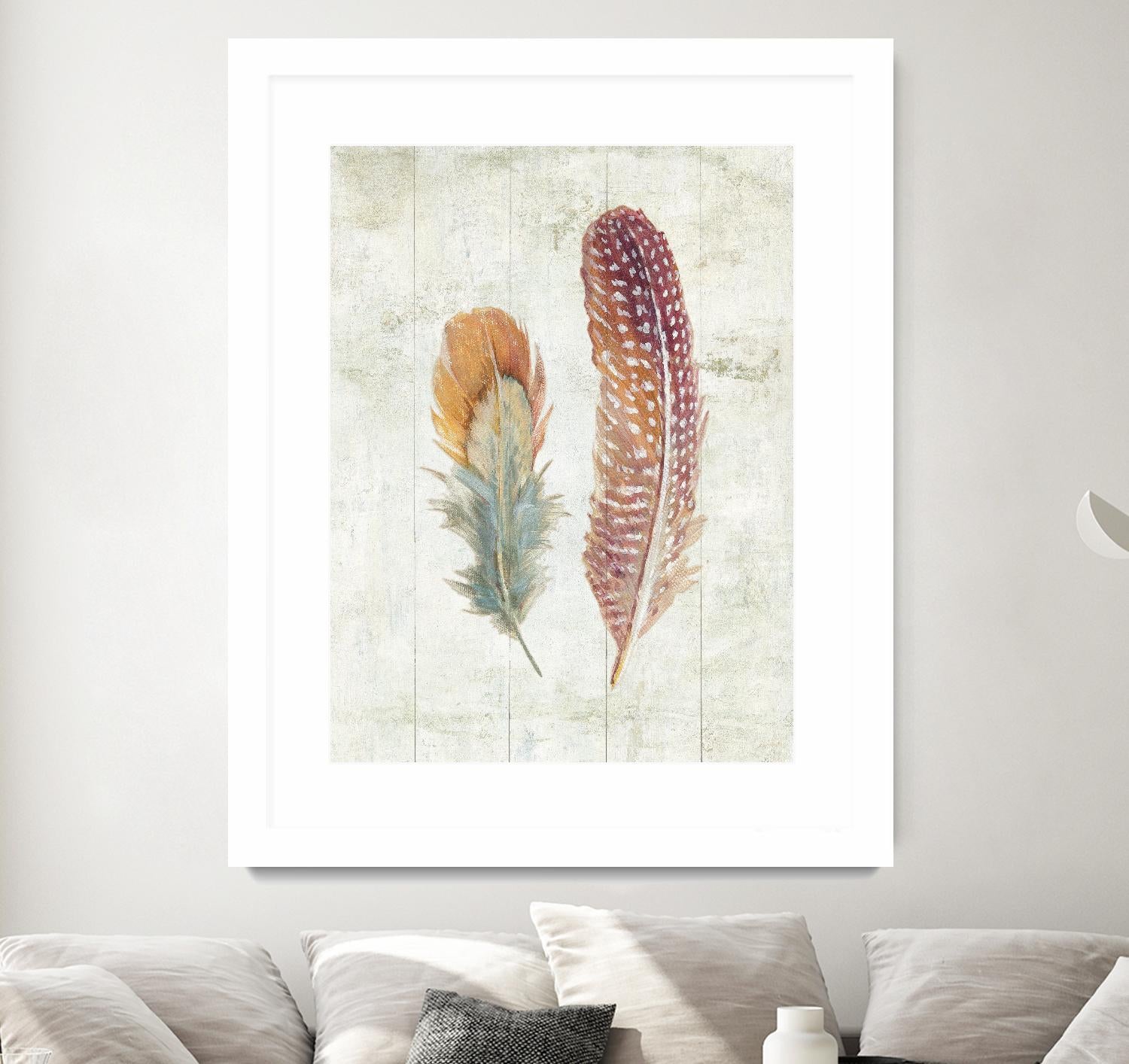 Natural Flora XI Bold Feathers by Danhui Nai on GIANT ART - beige contemporary