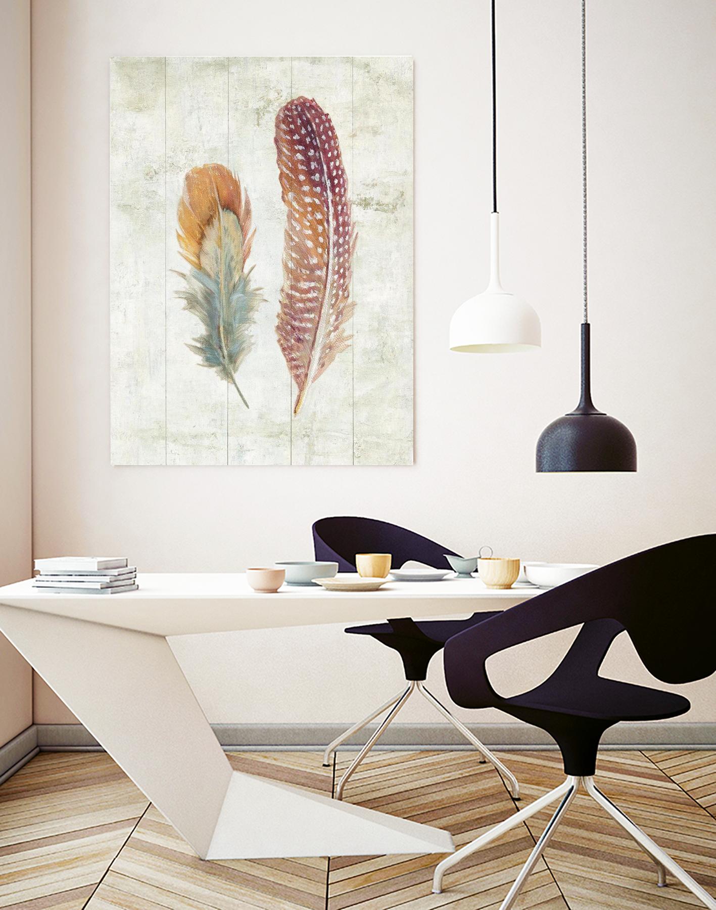 Natural Flora XI Bold Feathers by Danhui Nai on GIANT ART - beige contemporary